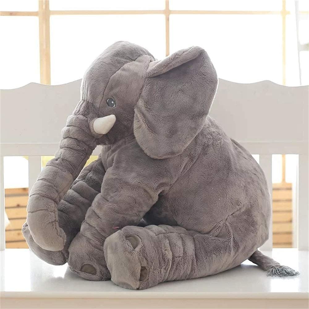 BOOJALOO Giant 24-Inch Elephant Plush Toy | Ultra-Soft Velvet Stuffed Animal