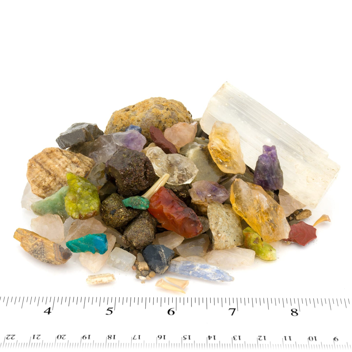 Boone's Mill Gemstone Paydirt • 5 lb Gem Mining Rough Stone Mix + Fossil Guide