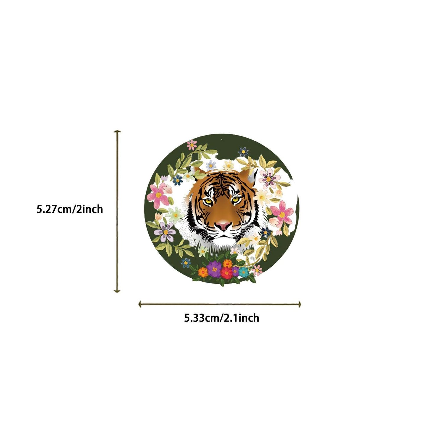 Booppyy 50pcs Cute Tiger Stickers – Waterproof Vinyl Pack for Laptops, Water Bottles & Journals