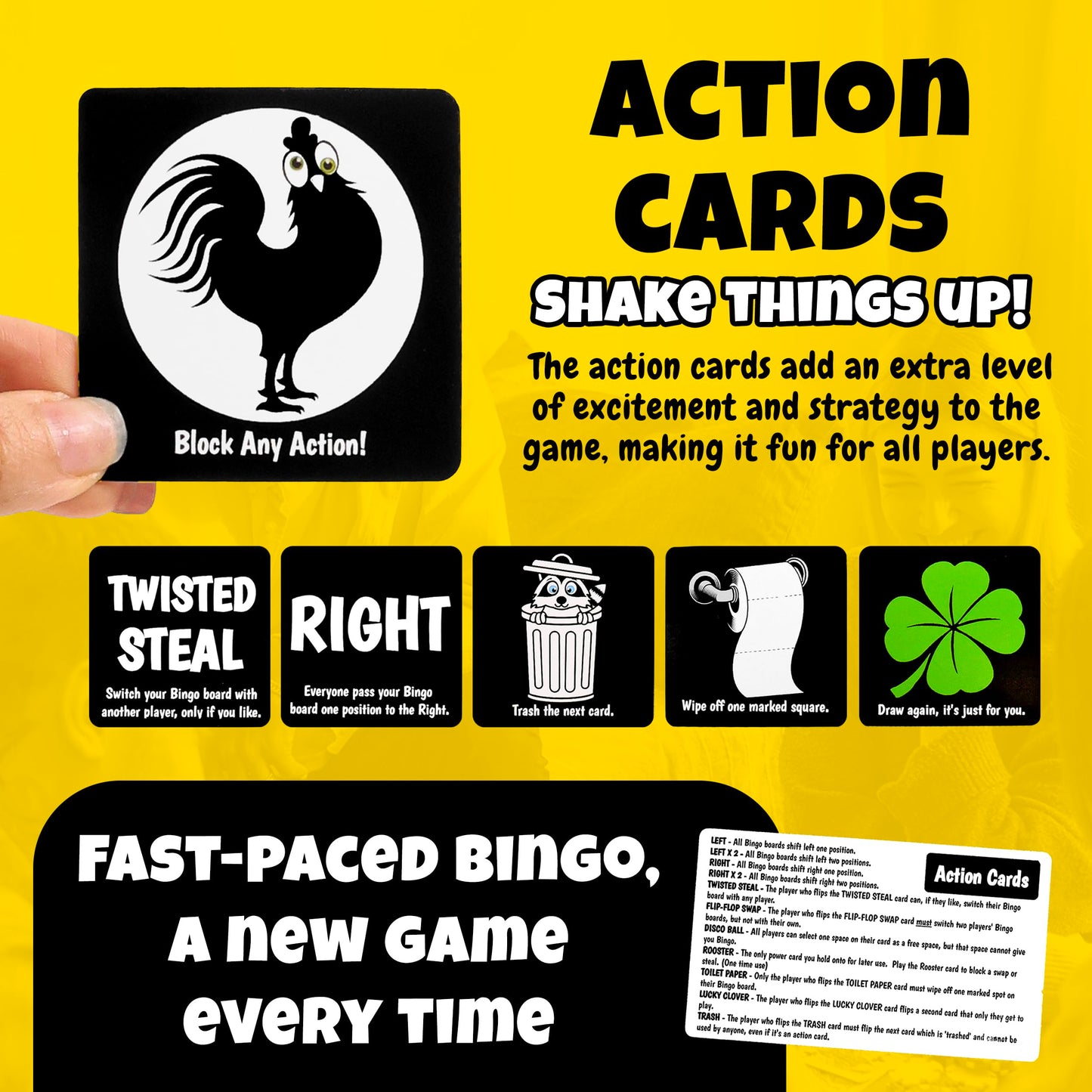 Boozie Bingo - Bingo with a Twist Party Game & Action Cards | It's Anyone's Game