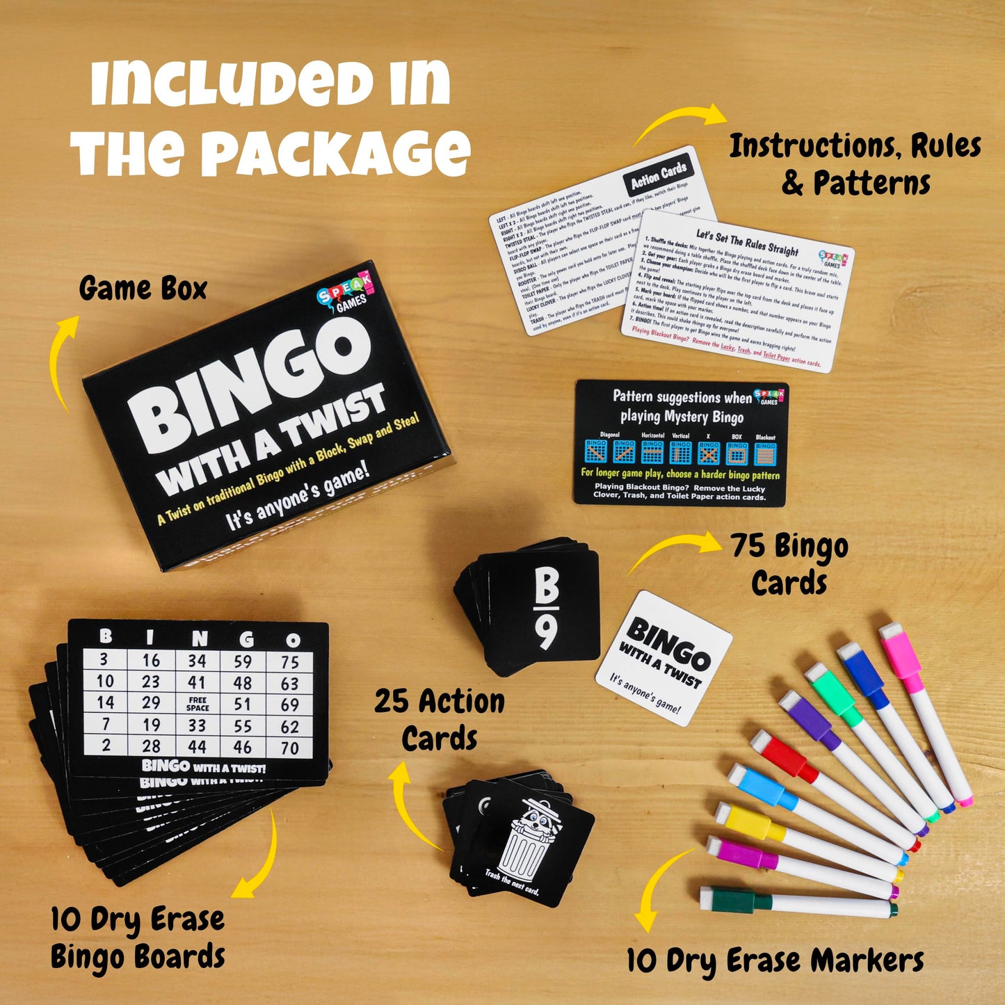 Boozie Bingo - Bingo with a Twist Party Game & Action Cards | It's Anyone's Game