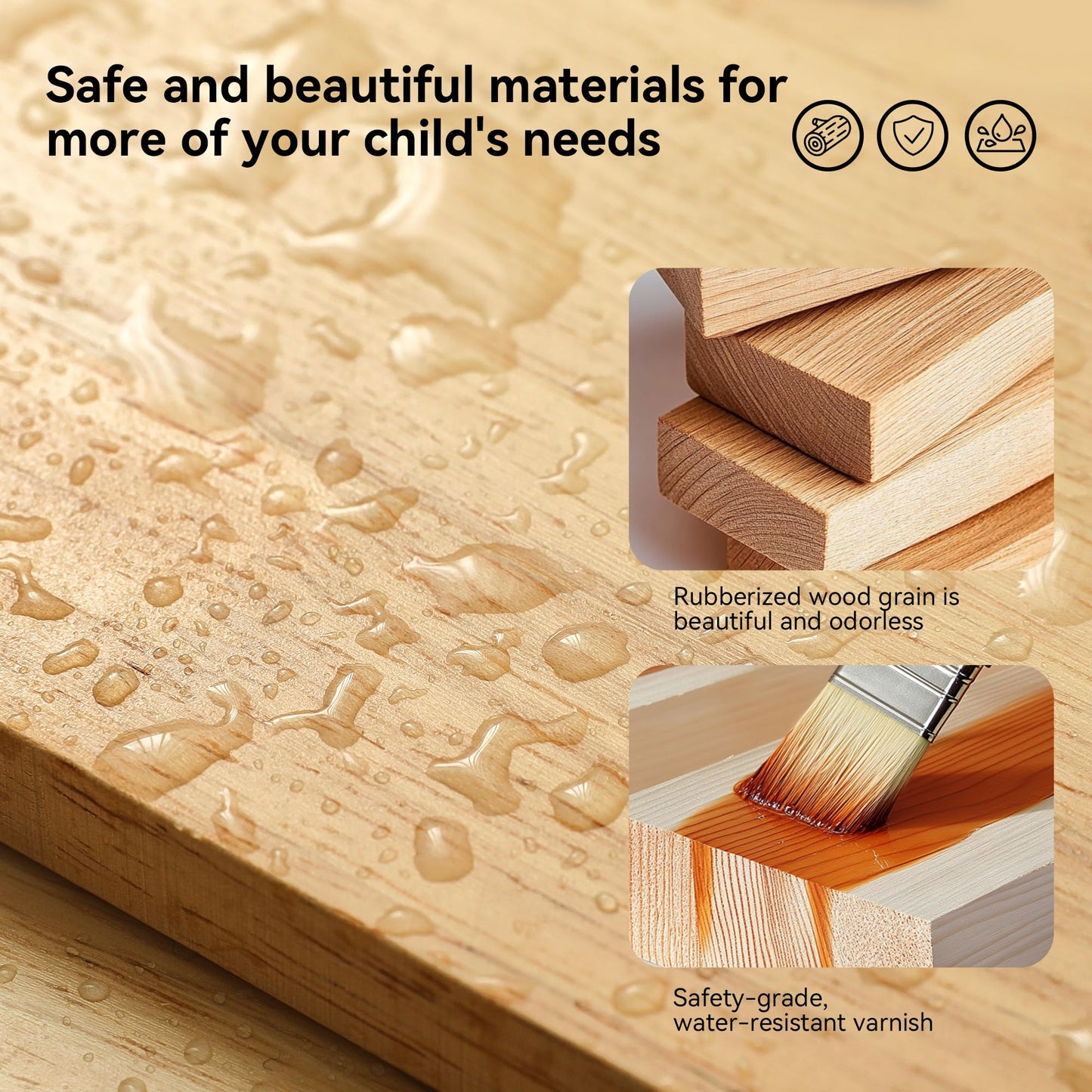 bopoobo 4-in-1 Sand & Water Table for Toddlers – Wooden Sensory Table with Dual Basins