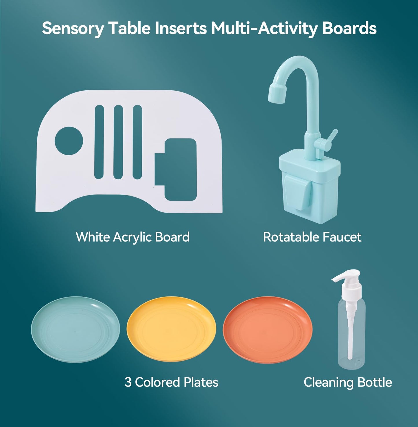 bopoobo Kids Automatic Water Pump Sink Bin – Montessori-Inspired Sensory Sink Station with Dishes & Drain Rack