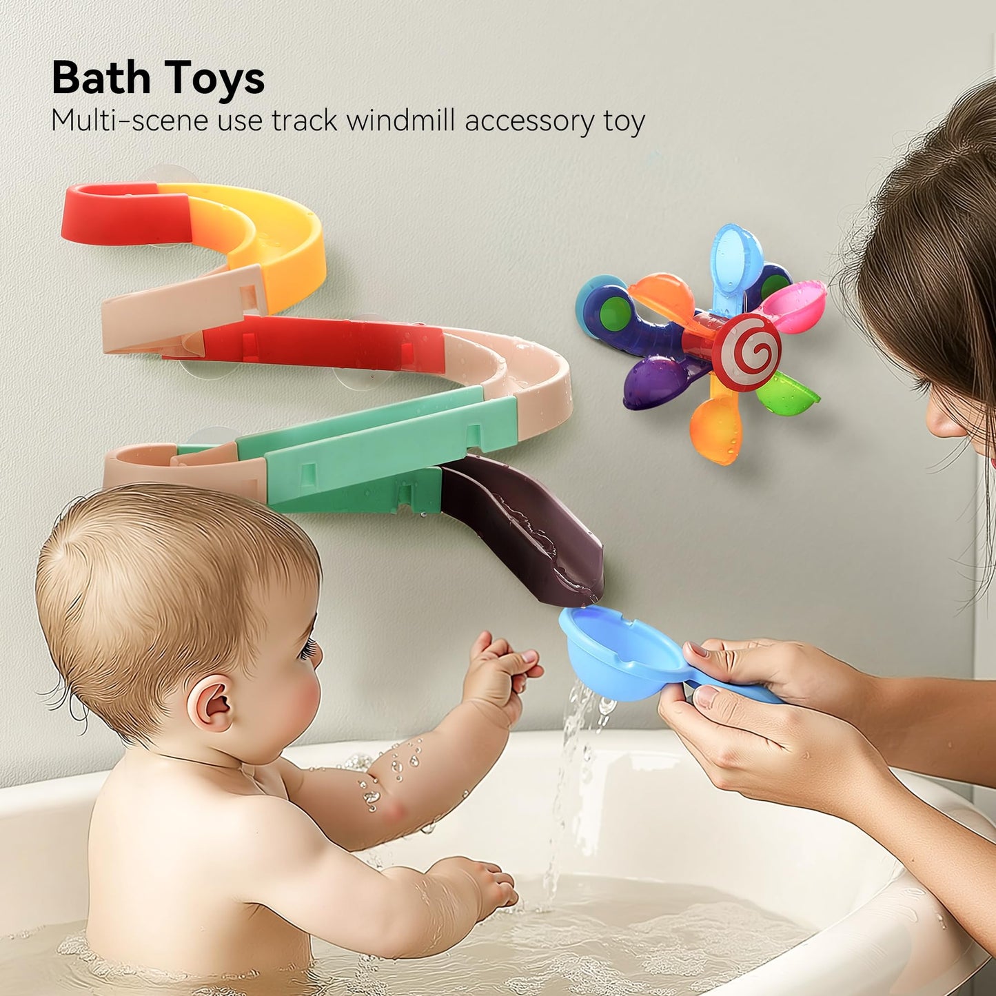 bopoobo 4-in-1 Sand & Water Table for Toddlers – Wooden Sensory Table with Dual Basins