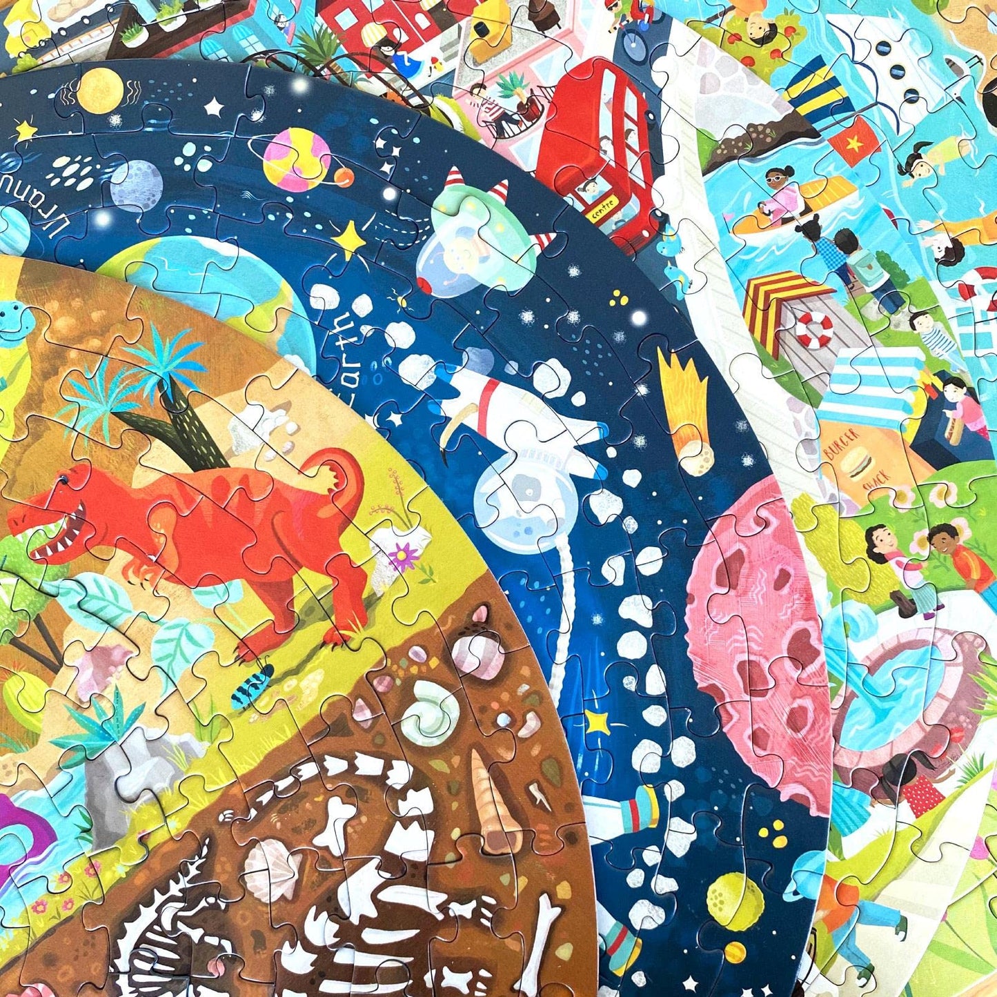 Boppi Animal Puzzle — 150-Piece Round Puzzle for Kids 4–8 | 100% Recycled Card + Poster