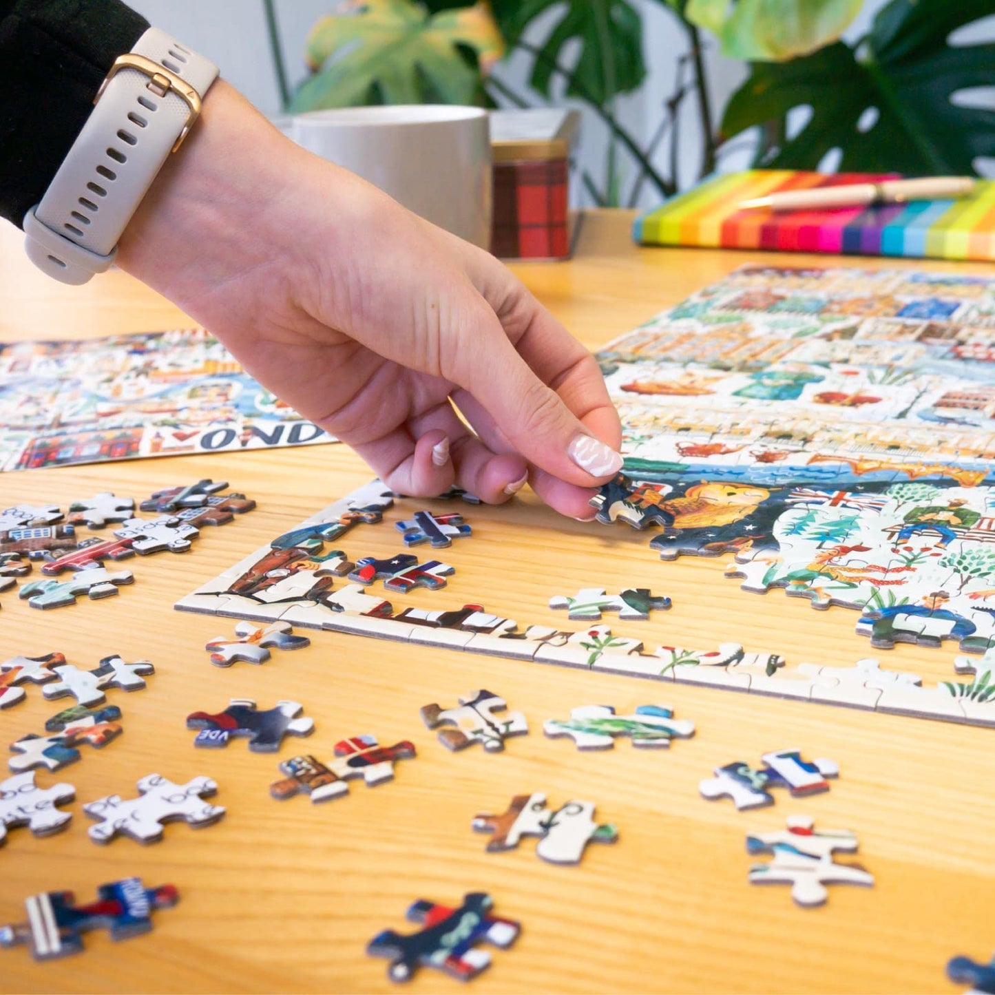 Bopster London Illustrated 1000-Piece Jigsaw Puzzle – 70 x 50 cm, 100% Recycled