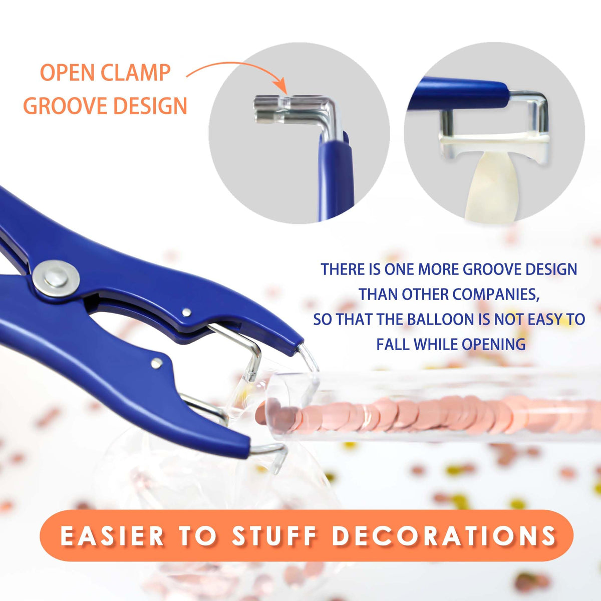 Borosino Balloon Expander Pliers – Balloon Stuffing Machine for Sequins, Petals & Feathers