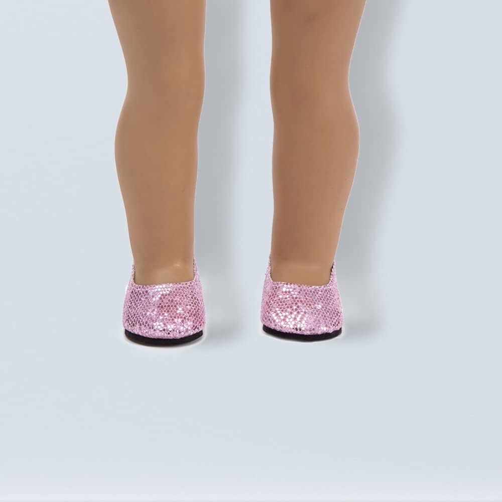 BOSOIRSOU 10 Pairs 18-Inch Doll Shoes Set – Boots, Dance Shoes, Sandals, Canvas & More for 18” Dolls