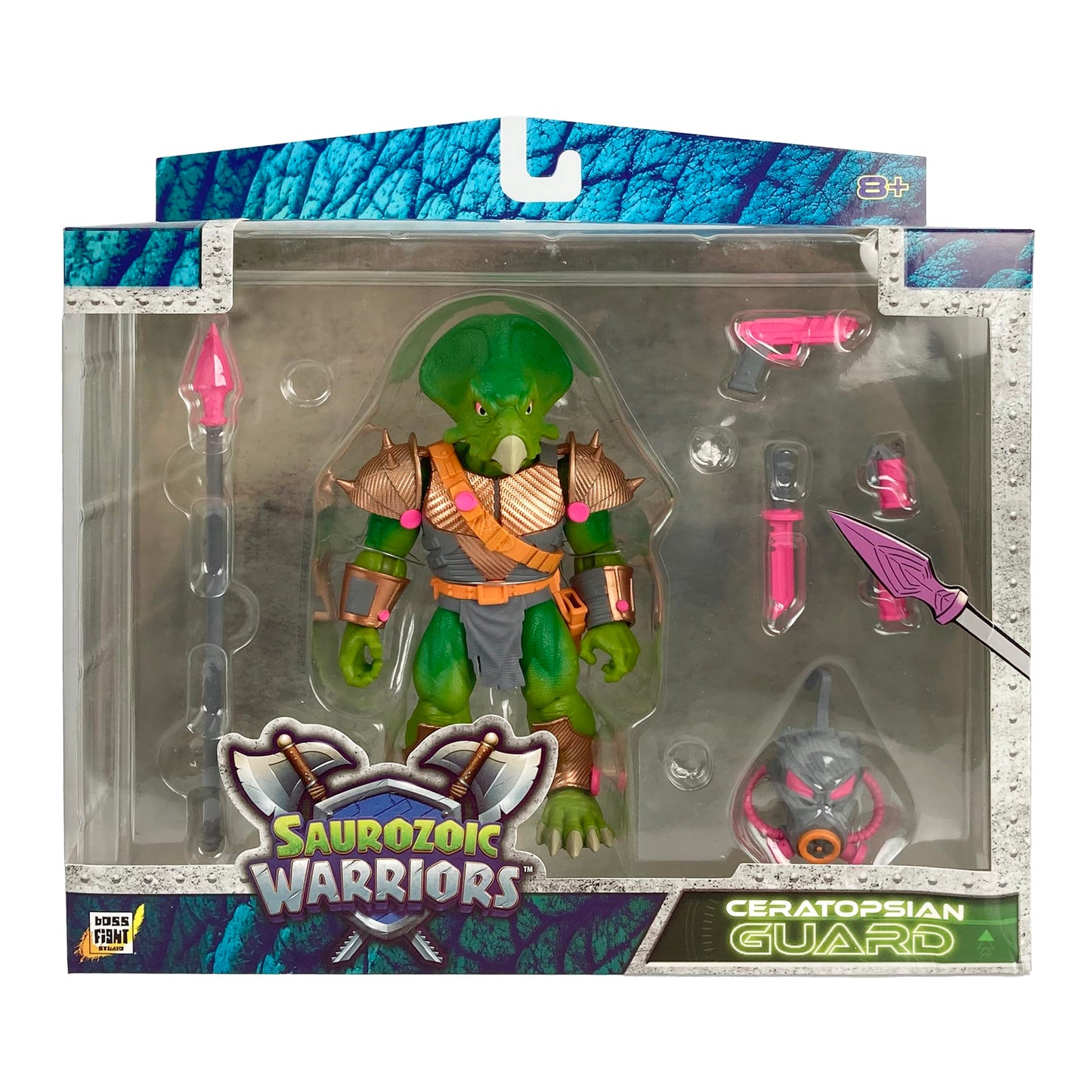 Boss Fight Studio Saurozoic Warrior Ceratopsian Guard – 6-Inch Articulated Figure