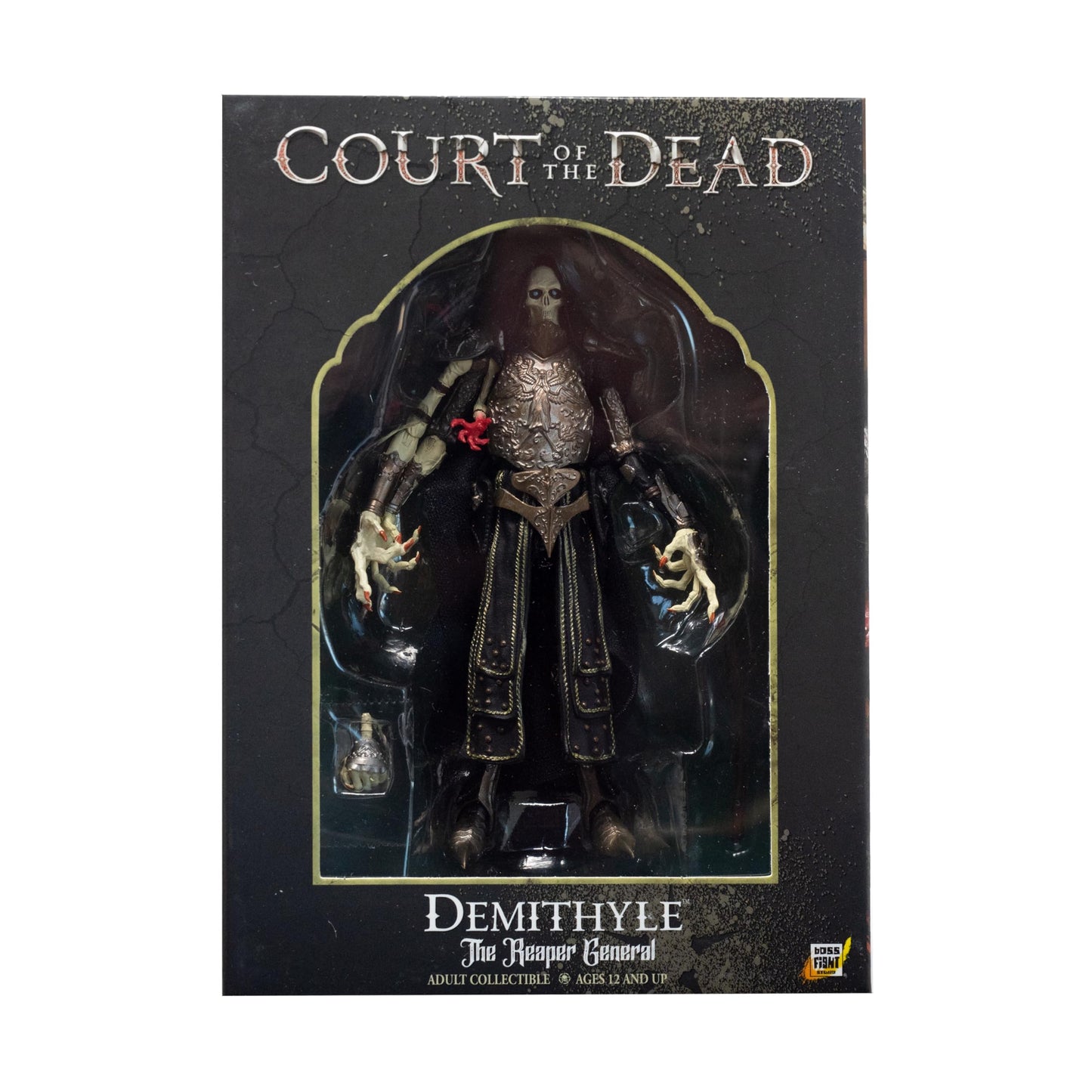 Boss Fight Studio Court of The Dead Demithyle 4-inch Action Figure – Highly Articulate Collectible with Scythe, Alternate Hands, Soft Goods Cape