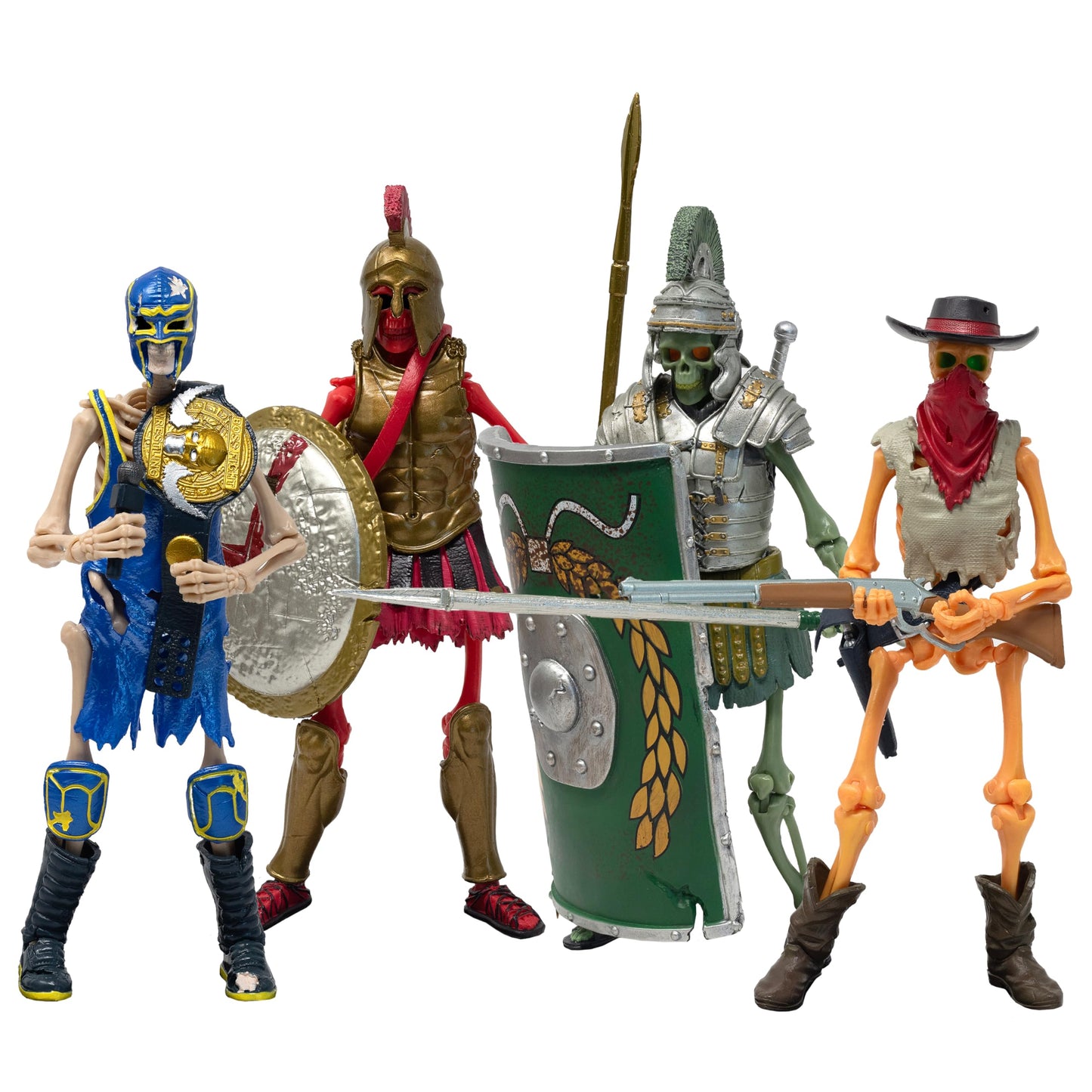 Boss Fight Studio Epic H.A.C.K.S. Set of 4 – Eterno Guardian, Outlaw, Bonesault, Spartan Skeletons | 1:12