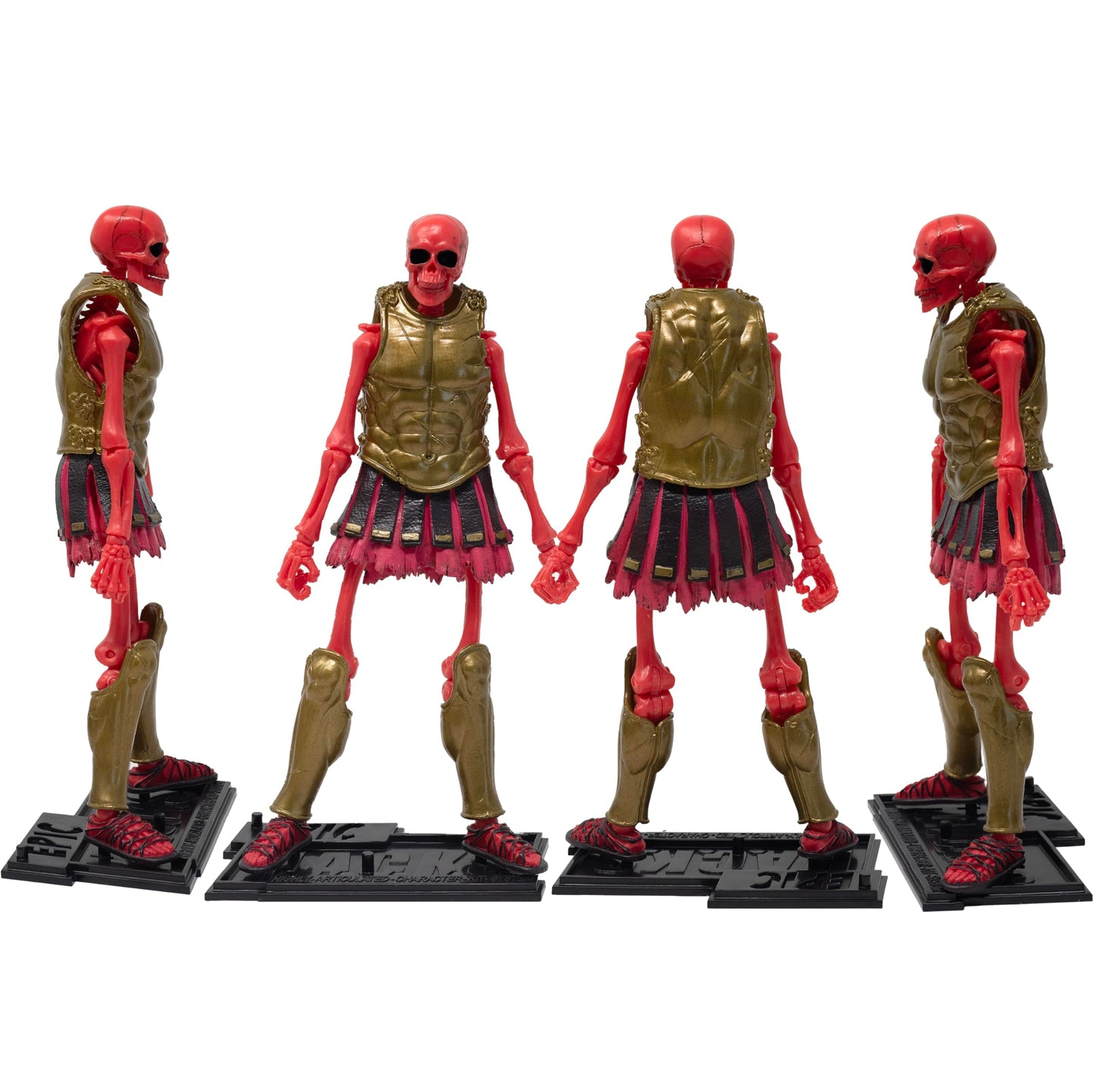 Boss Fight Studio Epic H.A.C.K.S. Spartan Warrior Skeleton Action Figure – 1:12 Scale with Helmet, Armor, Sword, Spear & Stand