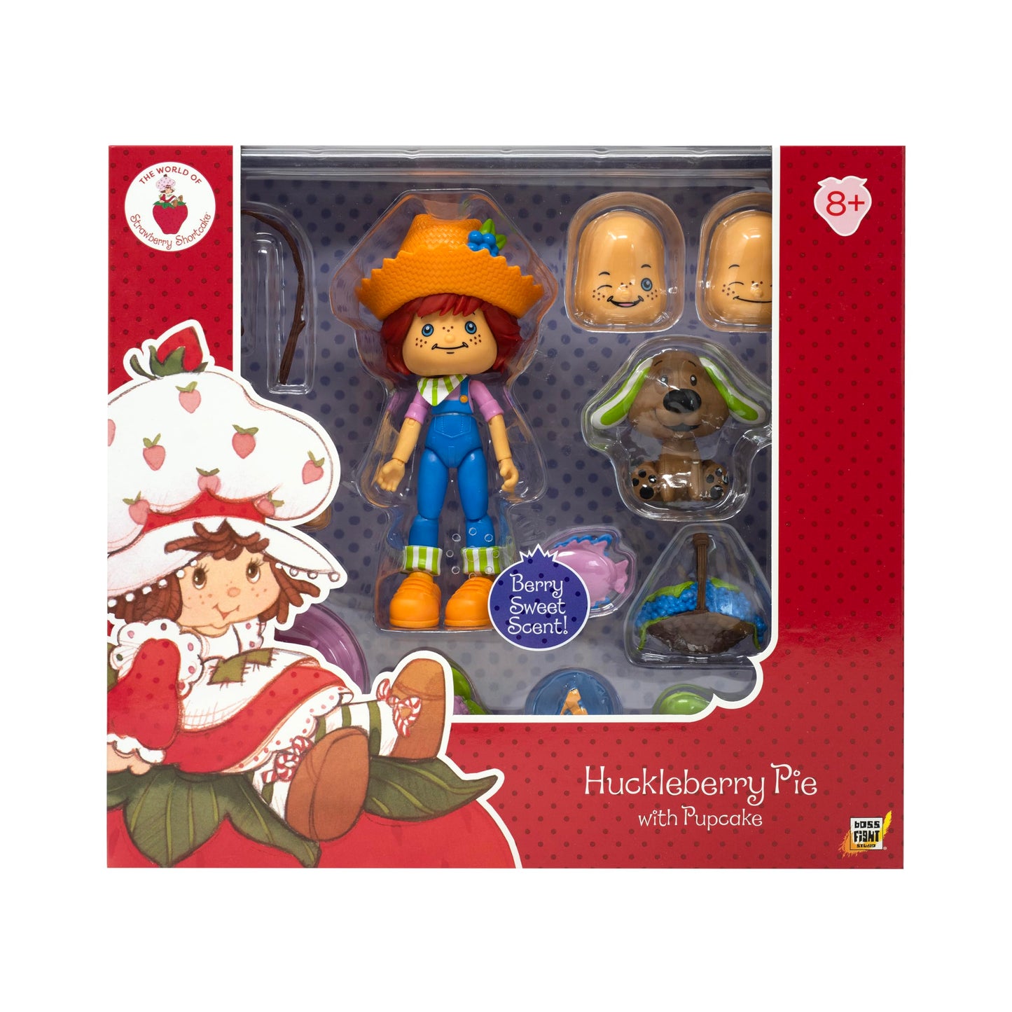 Boss Fight Studio Strawberry Shortcake Deluxe Huckleberry Pie Figure – 1:12 Scale, Articulated, Scented