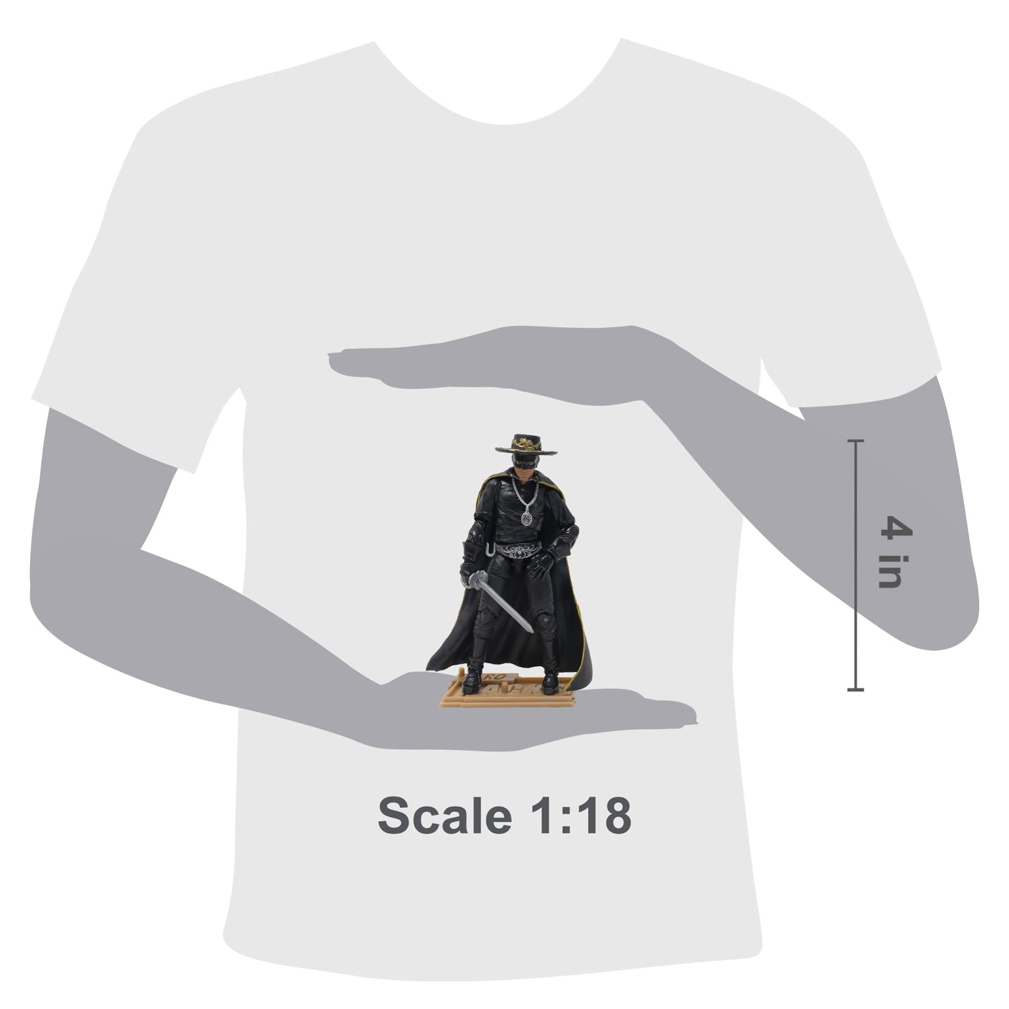 Boss Fight Studio Hero H.A.C.K.S. Alejandro Murrieta 1:18 Action Figure – Hat, Cape, Sword & Display Stand