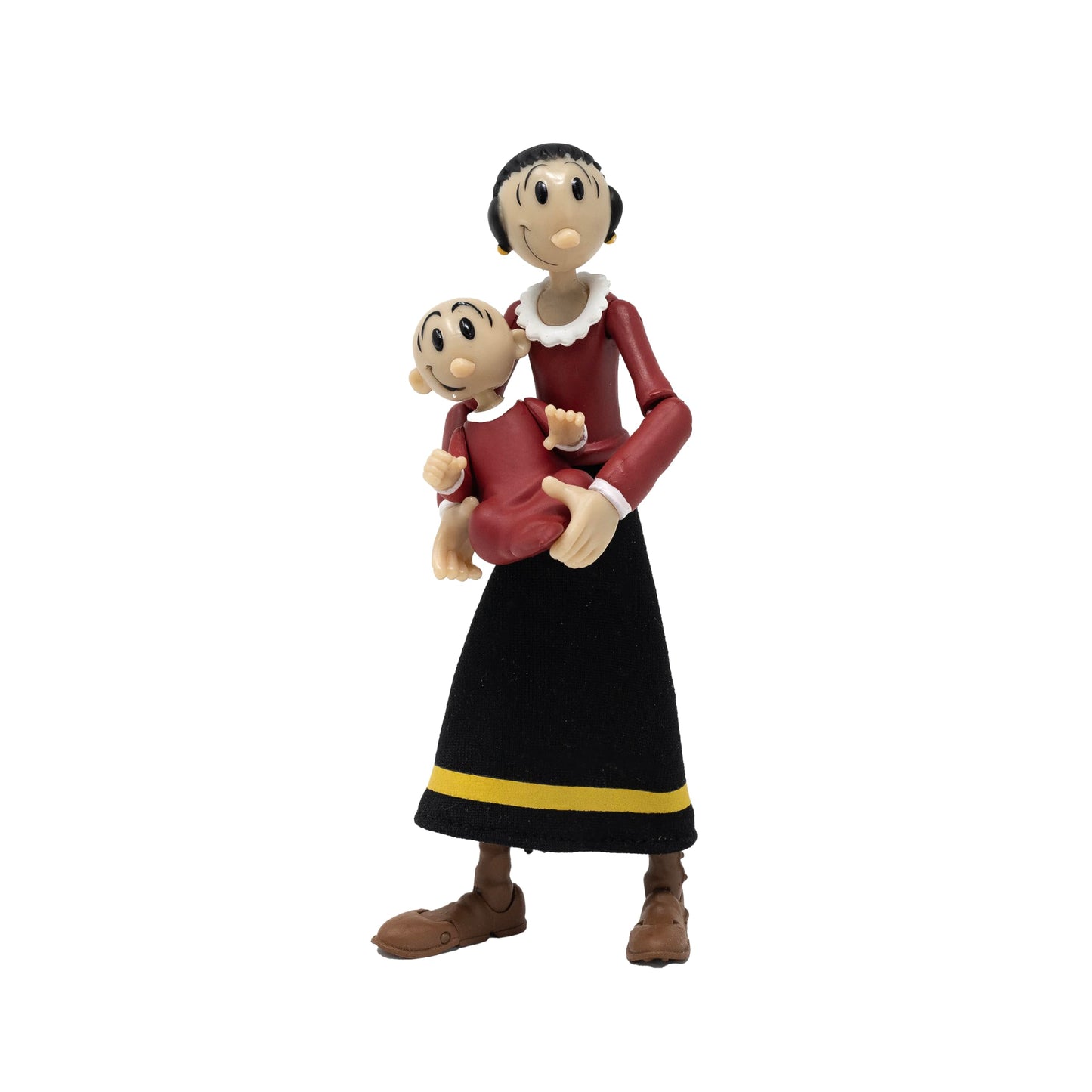 Boss Fight Studio Olive OYL Popeye Classics Wave 1 Action Figure - 1:12 Scale, Highly Articulated with Swee’ Pea, Fabric Skirt, Alternate Heads & Hat
