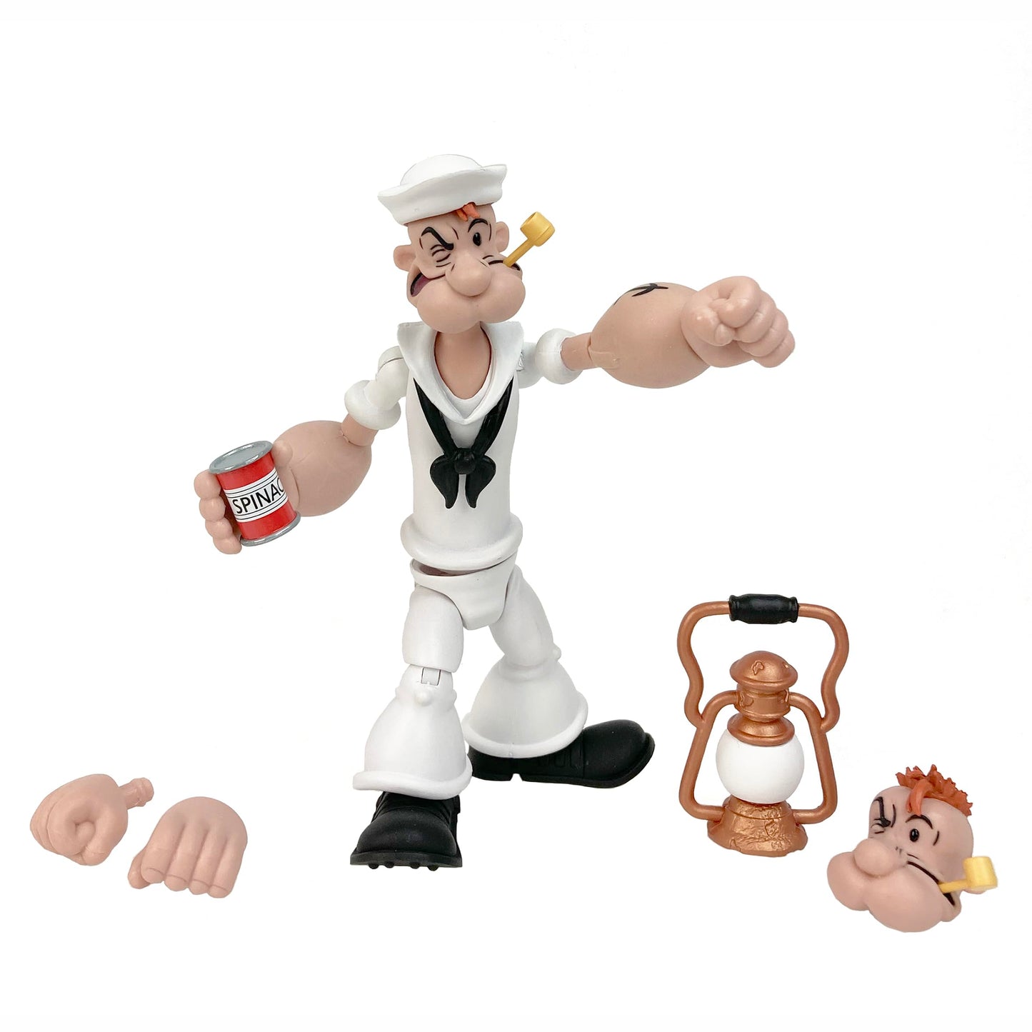 Boss Fight Studio Popeye in White Sailor Suit – 1:12 Collectible Action Figure with Spinach & Alternate Head