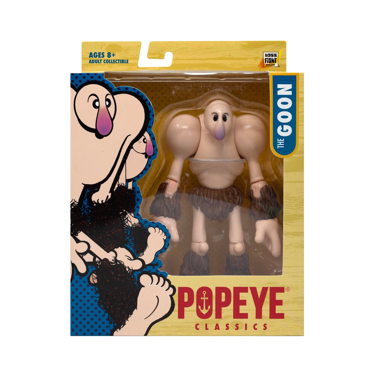 Boss Fight Studio Popeye Classics The Goon Action Figure — 1:12 Scale, Highly Articulated with Club & Alternate Hands