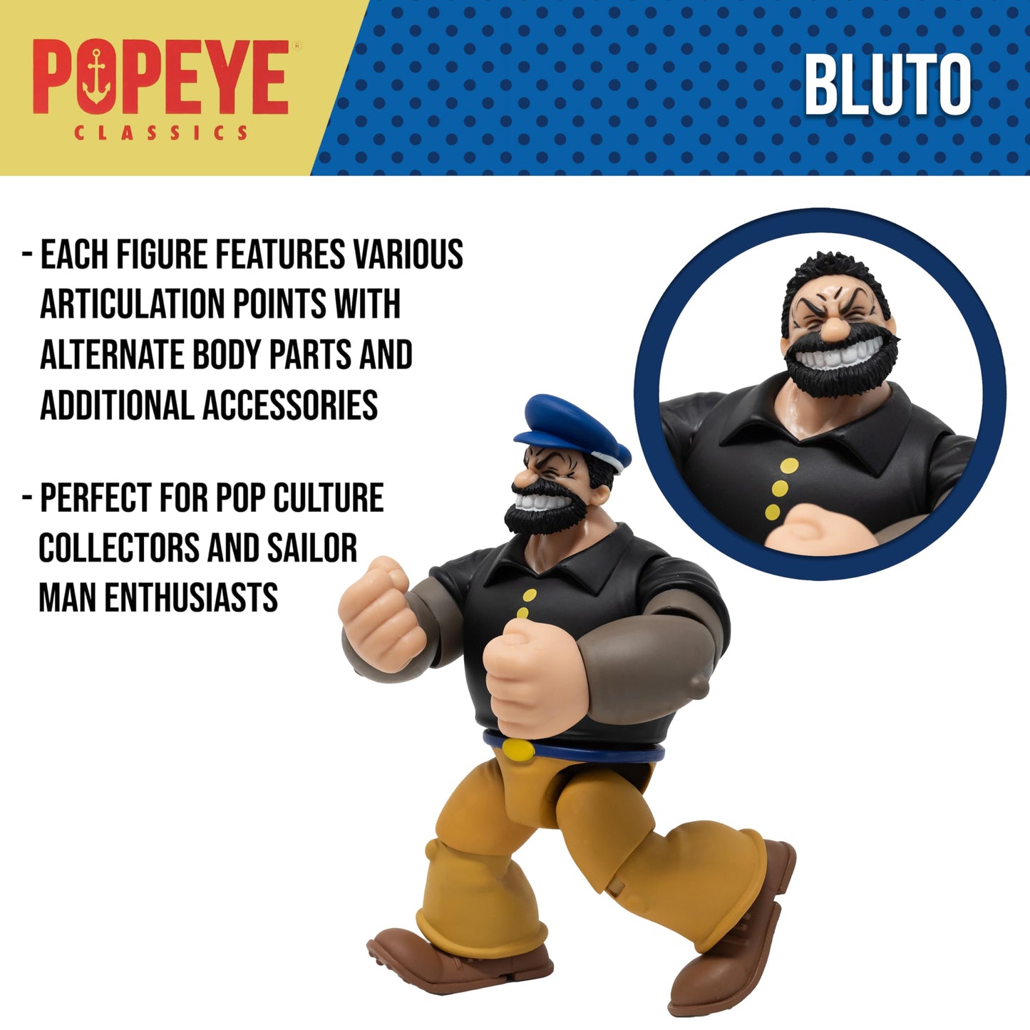Boss Fight Studio Bluto Popeye 1:12 Action Figure – Wave 1