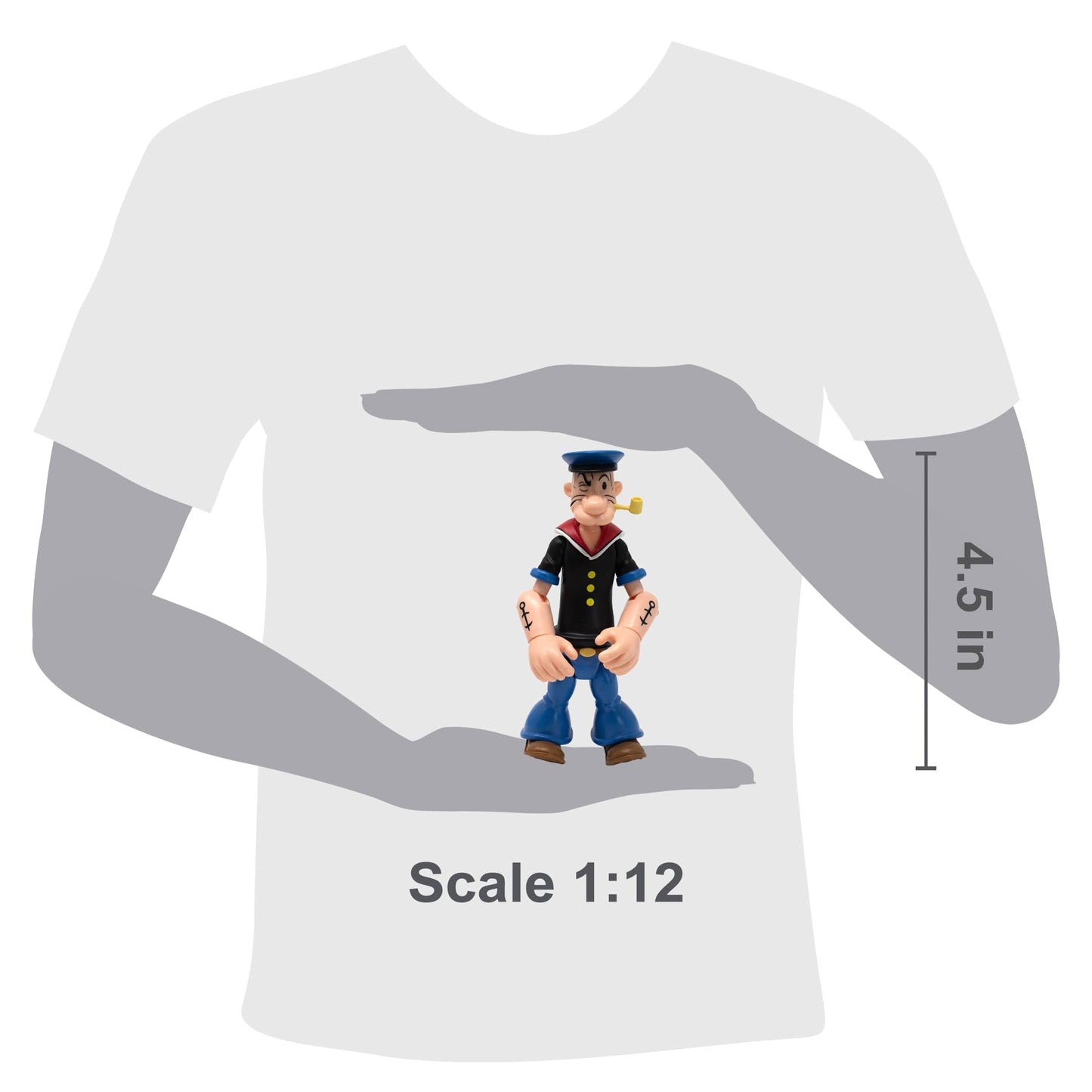 Boss Fight Studio Popeye First Appearance Action Figure – 1:12 Scale, Highly Articulated Collectible