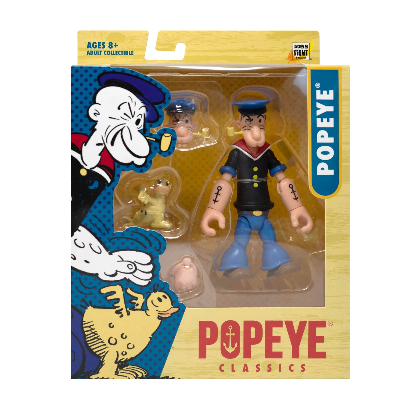 Boss Fight Studio Popeye First Appearance Action Figure – 1:12 Scale, Highly Articulated Collectible