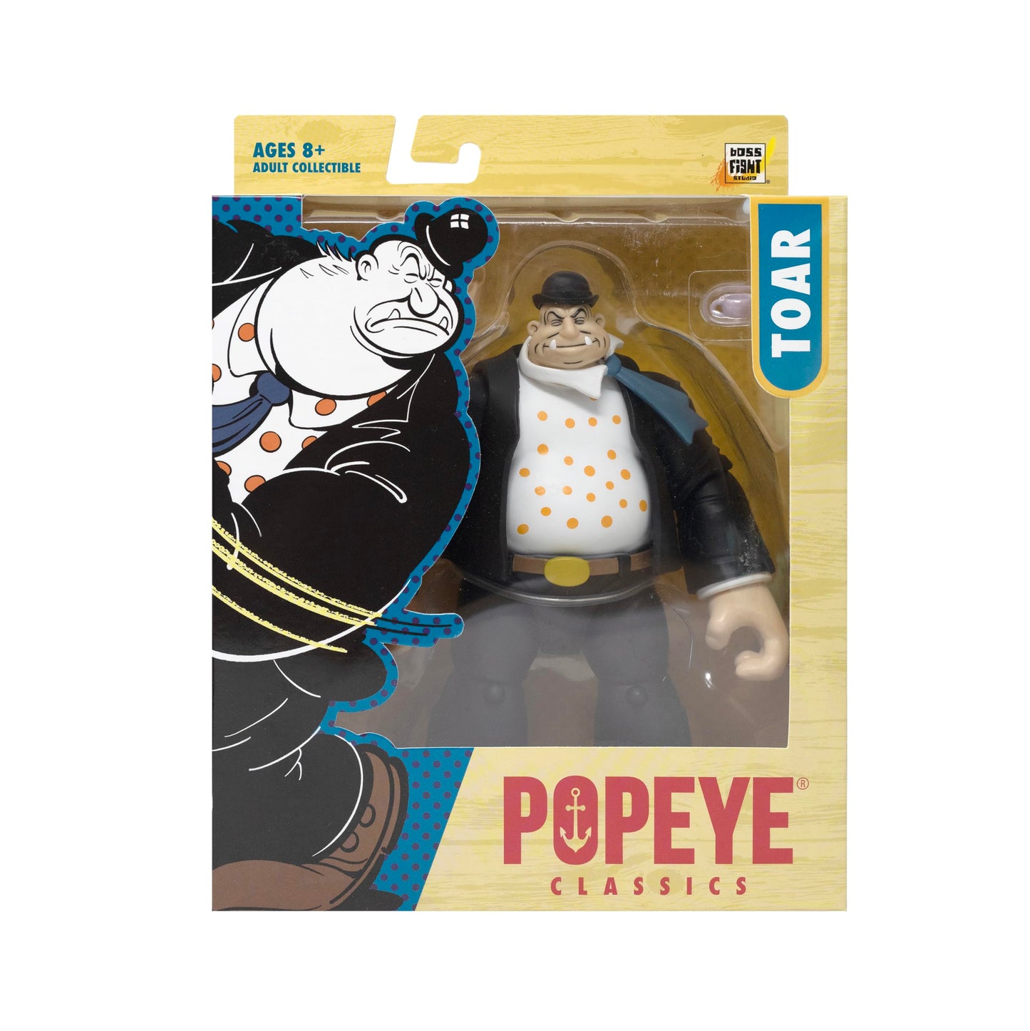Boss Fight Studio Popeye Classics Toar Action Figure – 1:12 Scale, Fully Articulated with Tea Cup and Hands