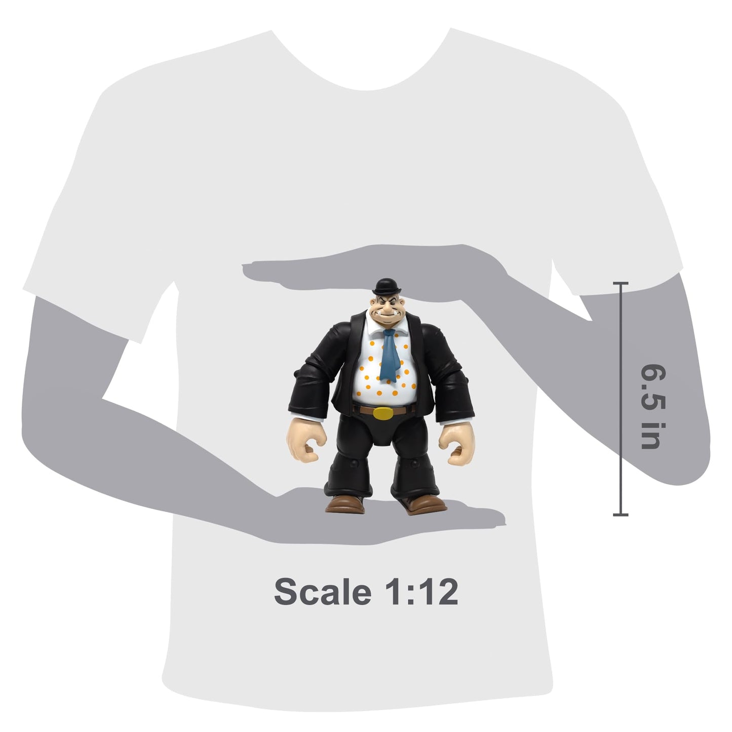 Boss Fight Studio Popeye Classics Toar Action Figure – 1:12 Scale, Fully Articulated with Tea Cup and Hands