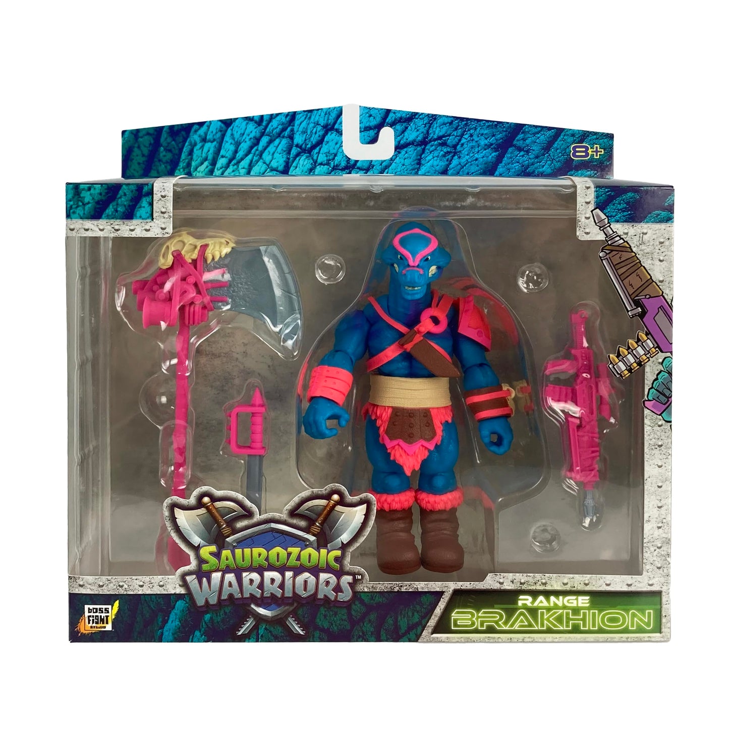 Boss Fight Studio Saurozoic Warrior Range Brakhion – Futuristic Armored Dinosaur Hero, 6-Inch Poseable Figure