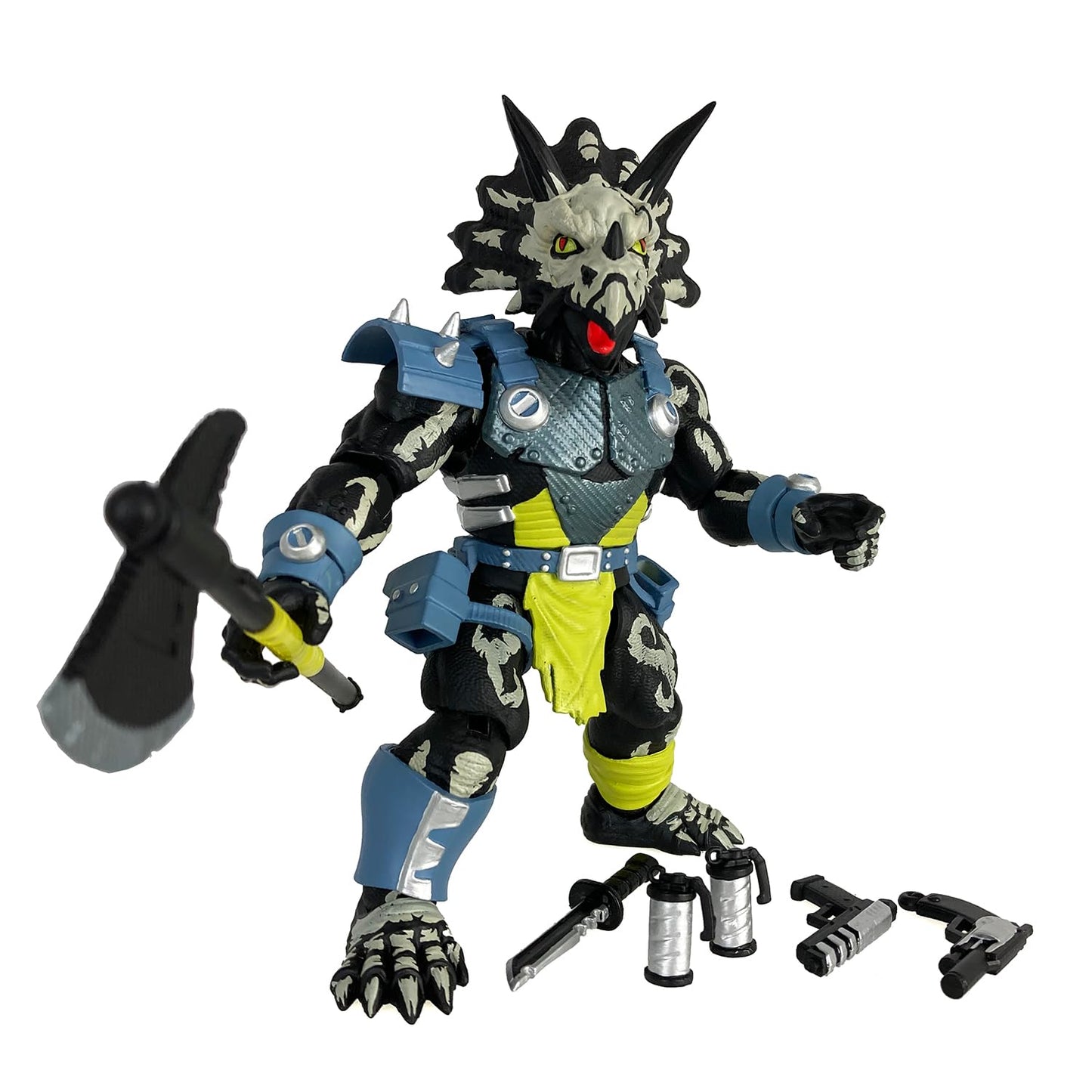 Boss Fight Studio Saurozoic Warrior Triax Skiver – Night Lands Deco, 6-Inch Articulated Dinosaur Hero