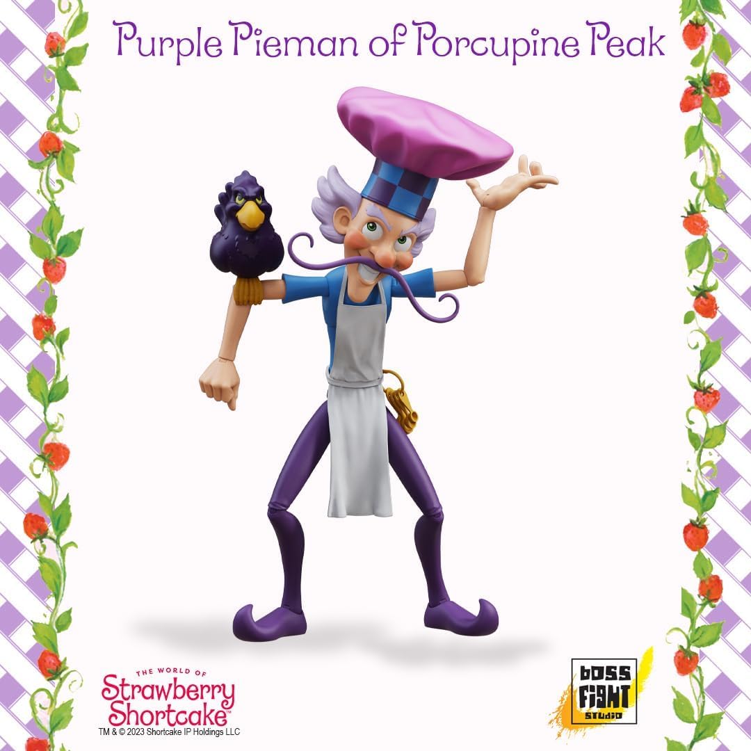 Boss Fight Studio Strawberry Shortcake Deluxe Purple Pie Man Figure – 1:12 Scale, Highly Articulated, Scented with Accessories