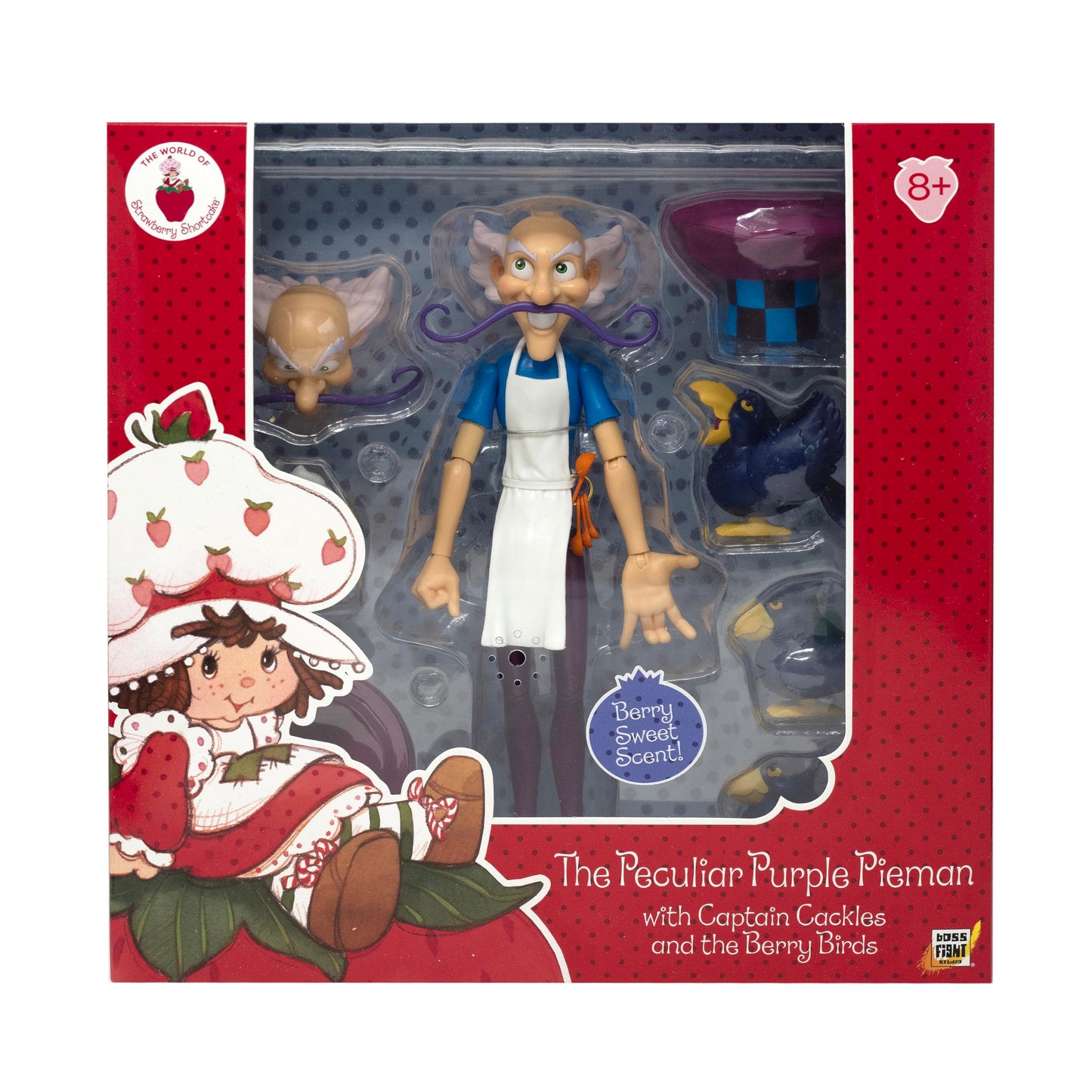 Boss Fight Studio Strawberry Shortcake Deluxe Purple Pie Man Figure – 1:12 Scale, Highly Articulated, Scented with Accessories