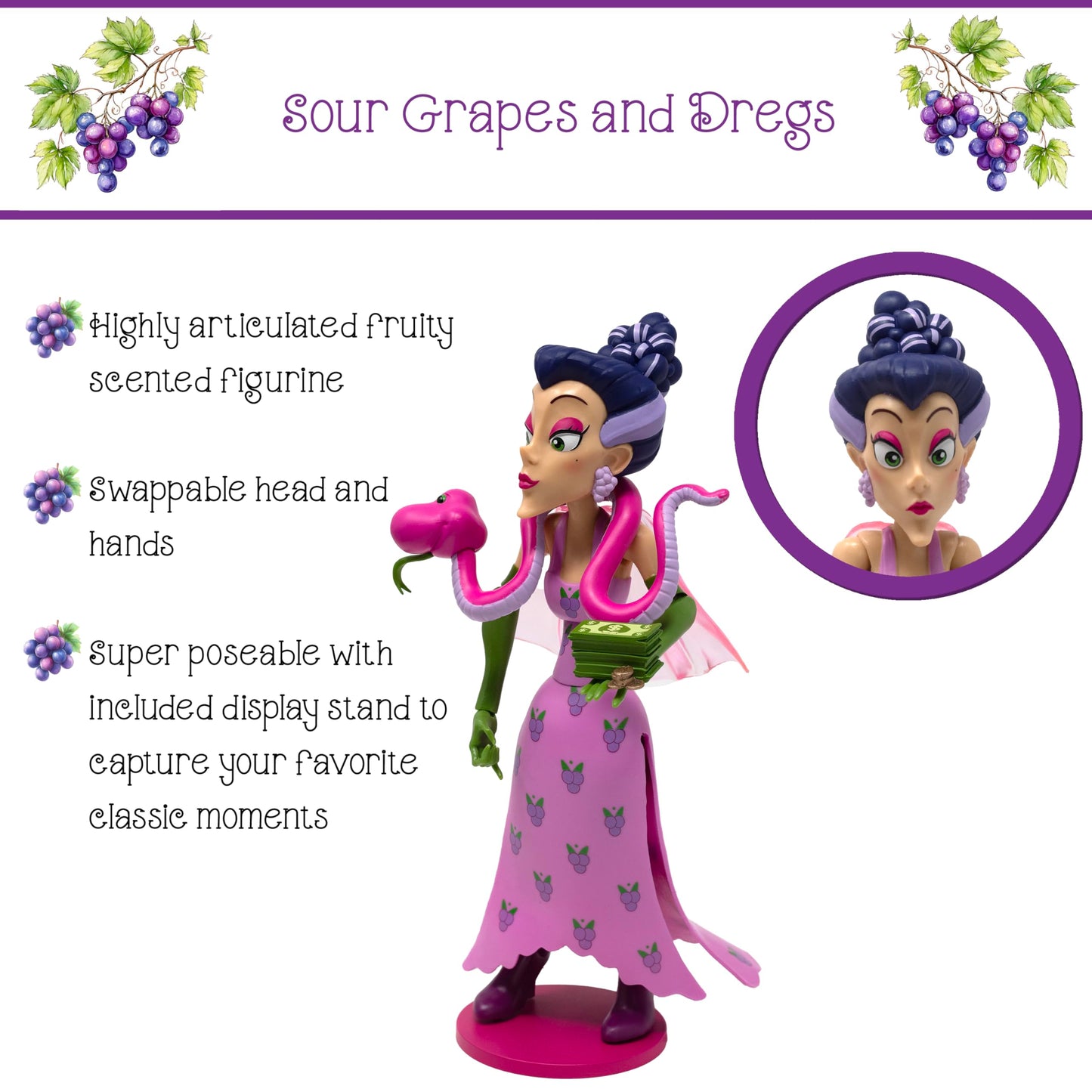 Boss Fight Studio Strawberry Shortcake Deluxe Sour Grapes – 1:12 Scale Collectible Figure
