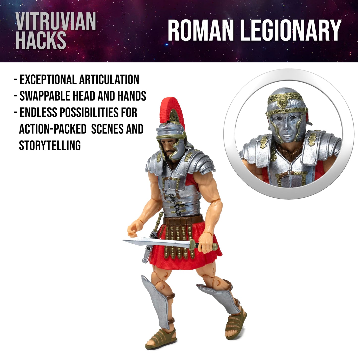 Vitruvian H.A.C.K.S. 10th Anniversary Roman Legionary – Boss Fight Studio 1:18 Action Figure