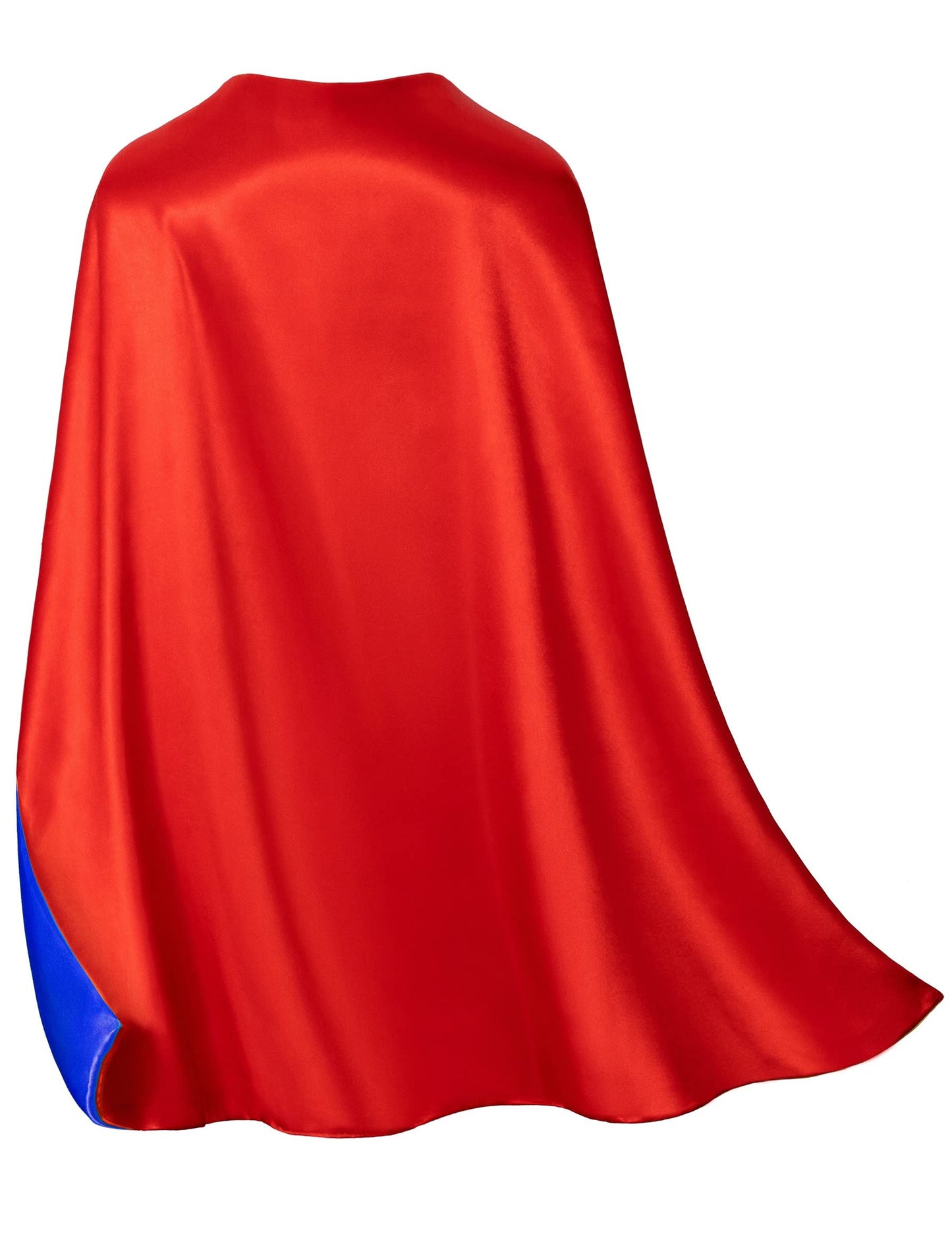 Bosvin Double-Sided Kids Superhero Cape & Mask – Blue, 27.5in, Ages 3–12