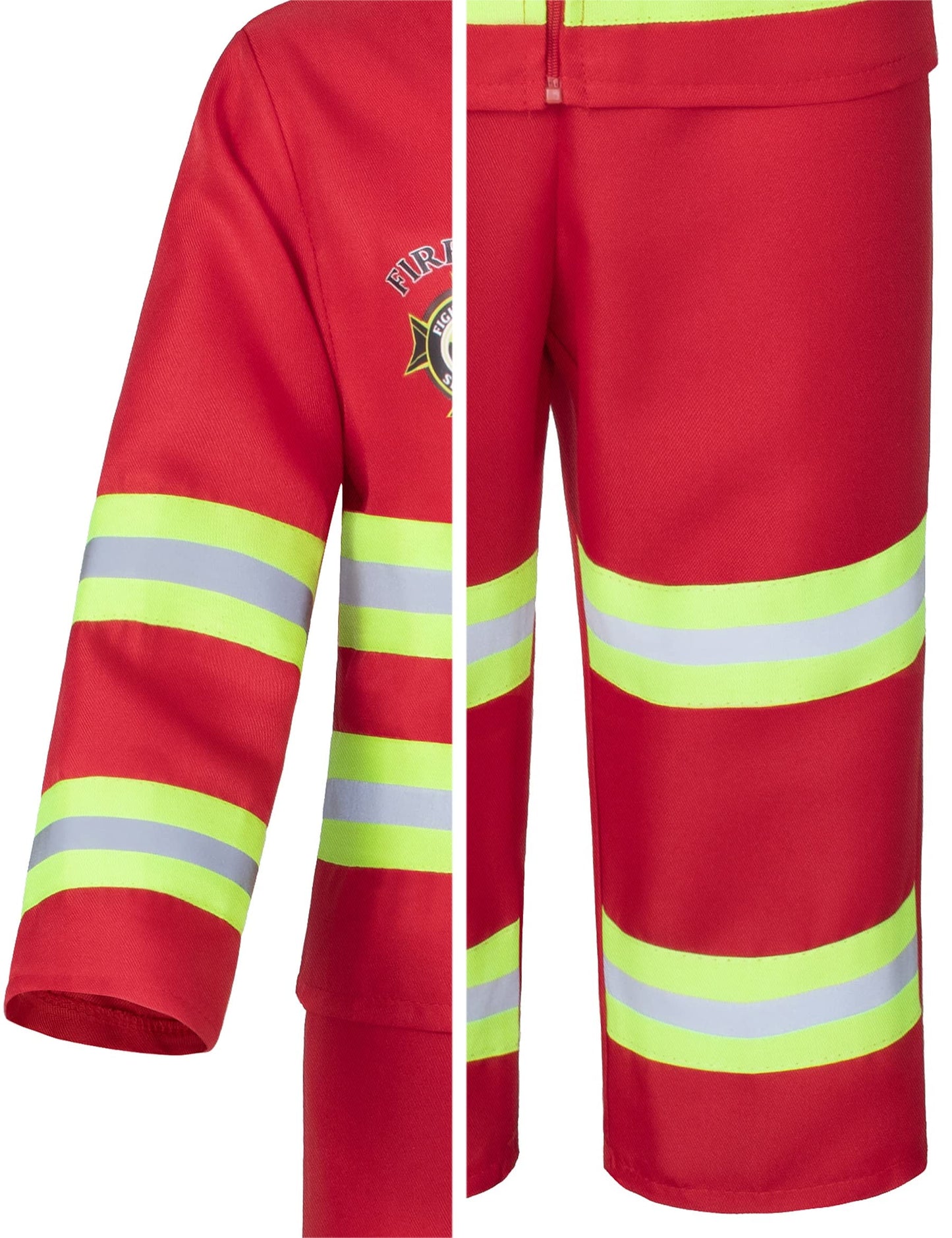 Bosvin Kid's Fireman Costume — 8-Piece Firefighter Dress-Up Set for Boys & Girls (3T-4T)