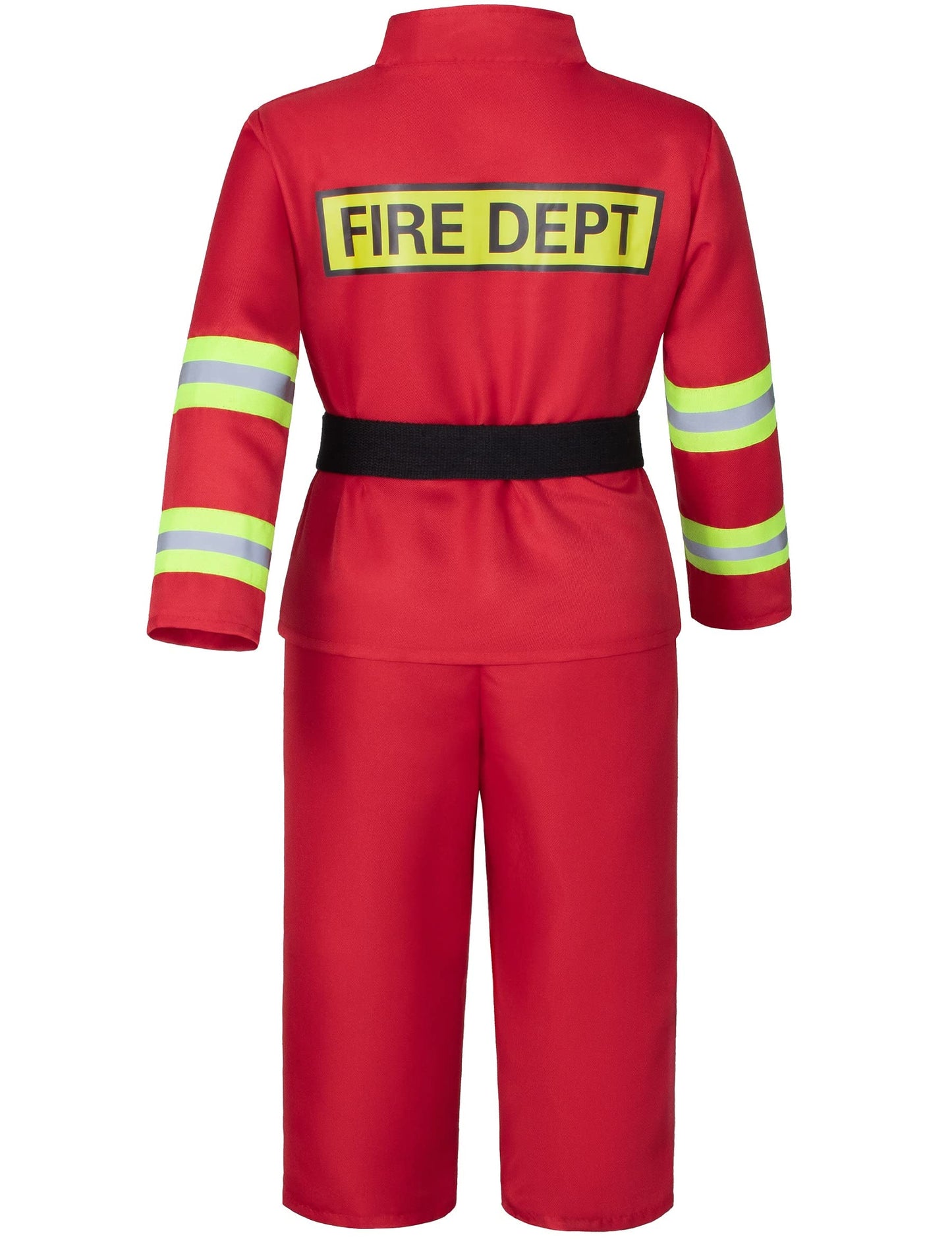 Bosvin Kid's Fireman Firefighter Costume with 8-Piece Accessory Set – Dress Up for Boys & Girls (4T–5T)