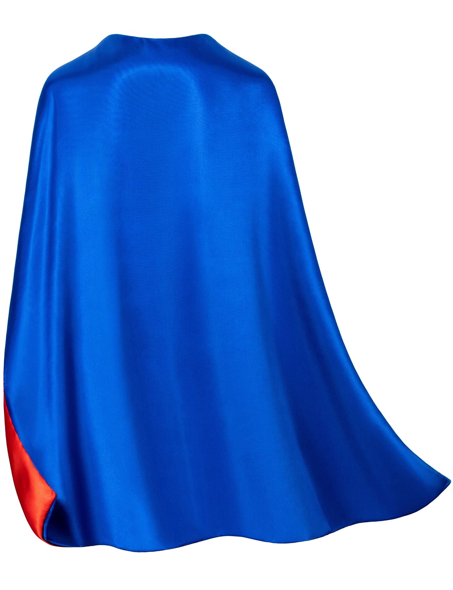 Bosvin Double-Sided Kids Superhero Cape & Mask – Blue, 27.5in, Ages 3–12