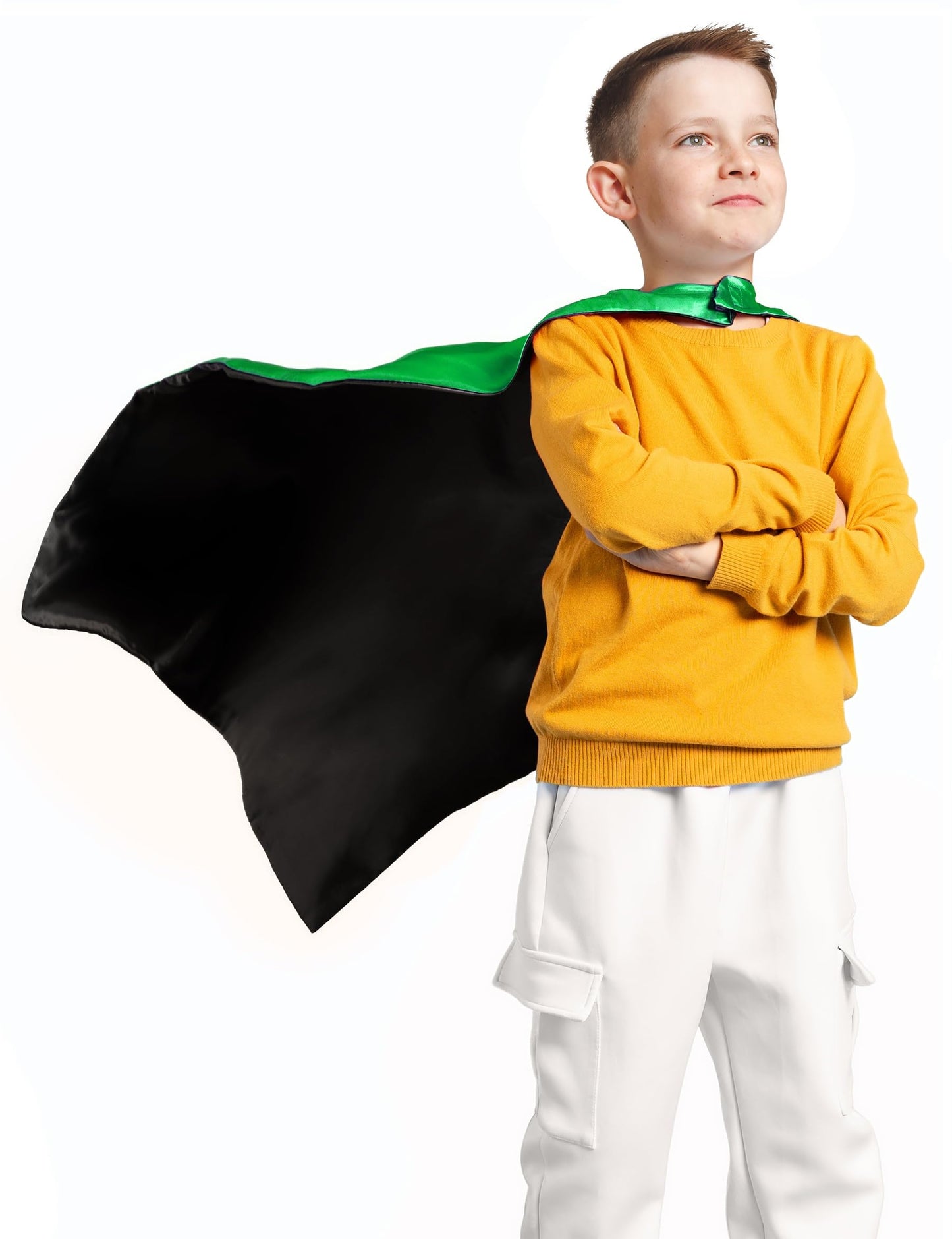 Bosvin Double-Sided Green Superhero Cape and Mask for Kids | Dress-Up, Halloween & Parties