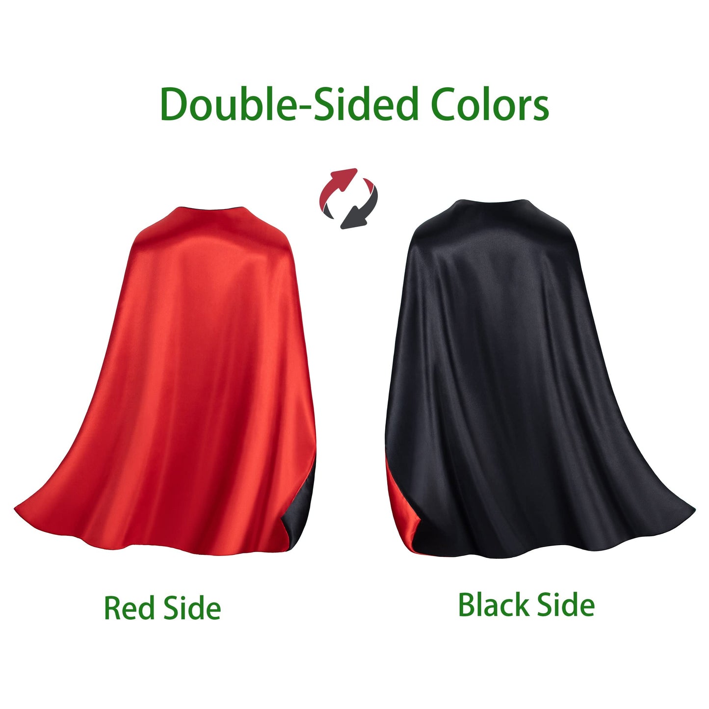 Bosvin Kids Double-Sided Black Superhero Cape & Mask | Dress-Up & Parties