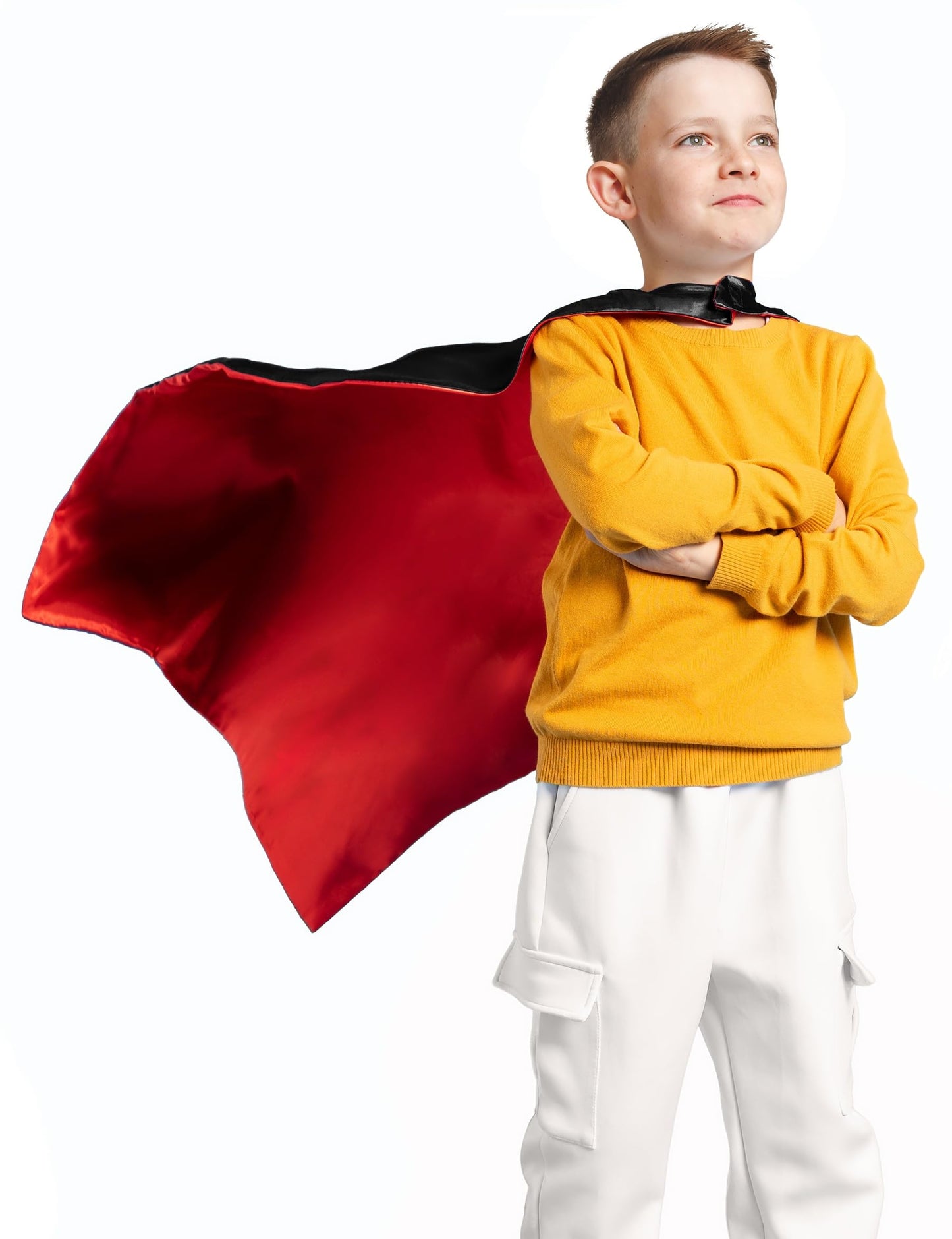 Bosvin Kids Double-Sided Black Superhero Cape & Mask | Dress-Up & Parties
