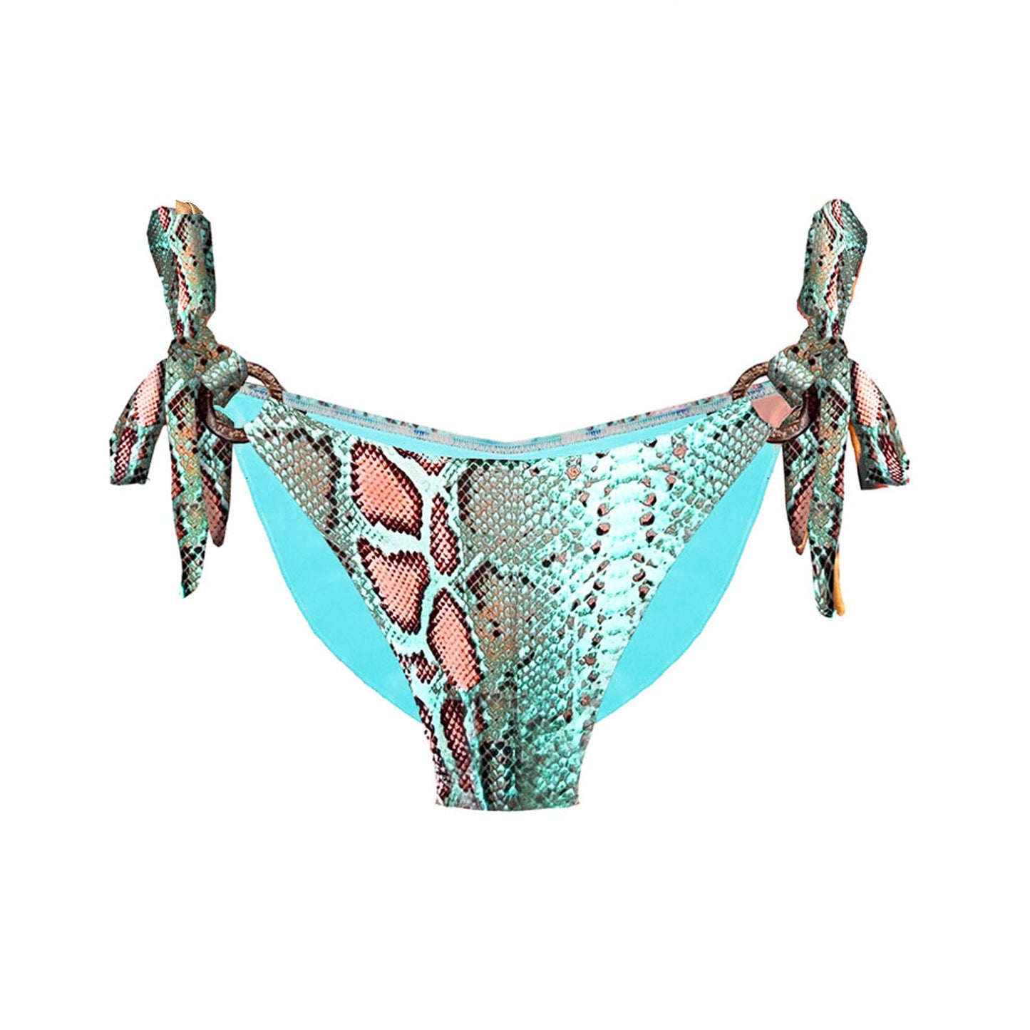 Aqua Snake Print Sustainable Ibiza Bikini Top