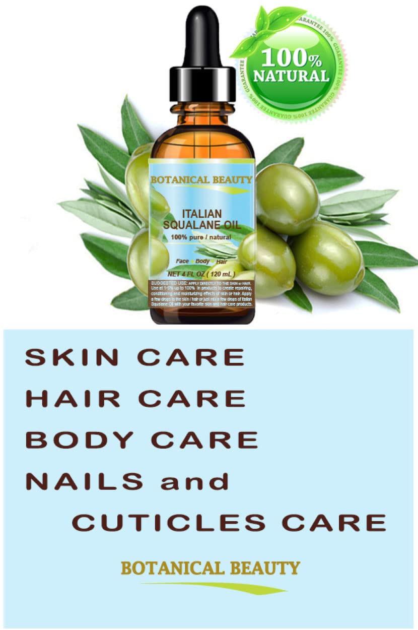 Botanical Beauty Squalane – 100% Pure Italian Olive-Derived Oil (4 oz)
