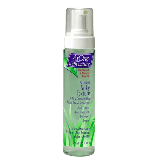 AtOne With Nature Silky Texture Mousse 8.5 oz / 251 ml - For Defined Natural Curls & Frizz Control