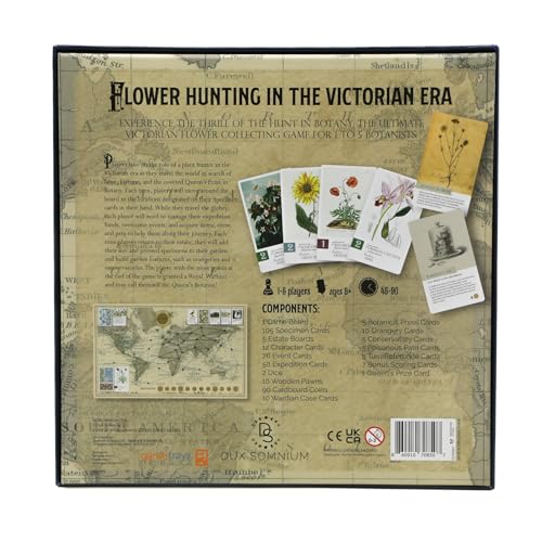 Botany Board Game by Dux Somnium Games | Victorian Flower Hunting for Plant Lovers | 1-5 Players, Ages 8+