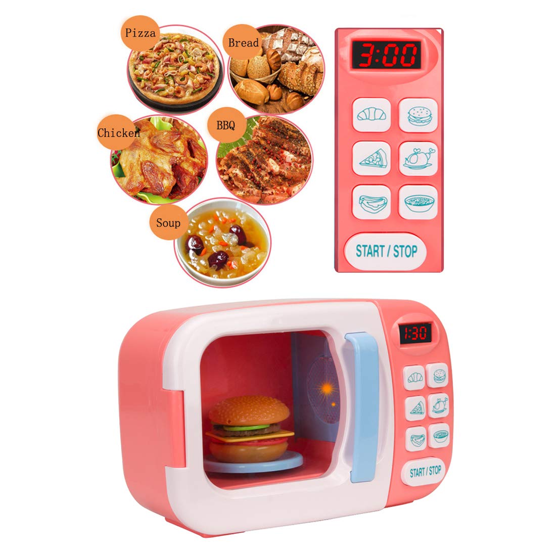 BoterLun Microwave Toy Kitchen Play Set – Light & Sound, 6-Color DIY Clay, Ages 3+