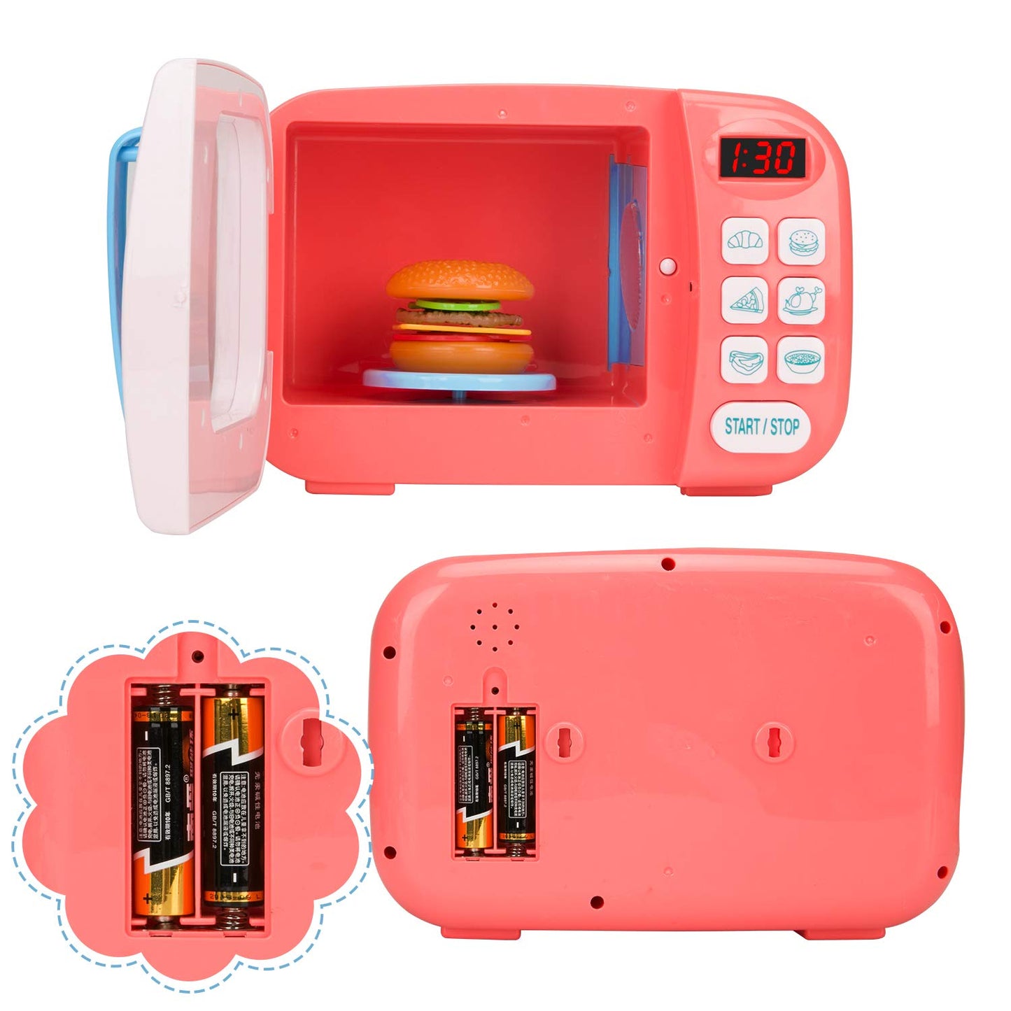 BoterLun Microwave Toy Kitchen Play Set – Light & Sound, 6-Color DIY Clay, Ages 3+