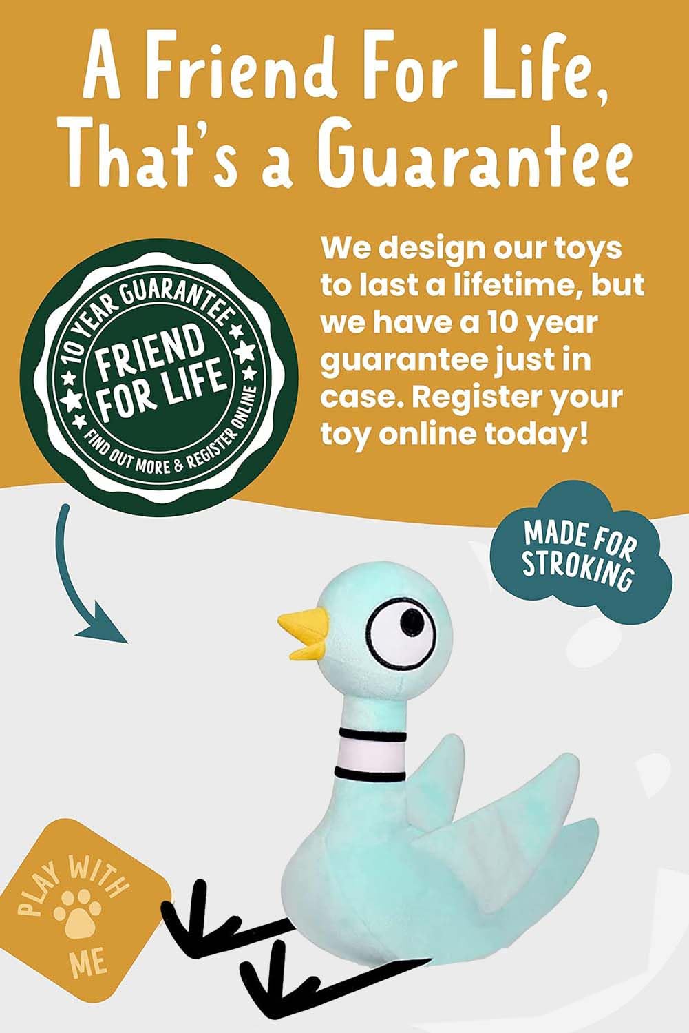 Botrisgx Don't Let The Pigeon Drive The Bus Plush 12-Inch – Ultra-Soft Mo Willems Pigeon Toy