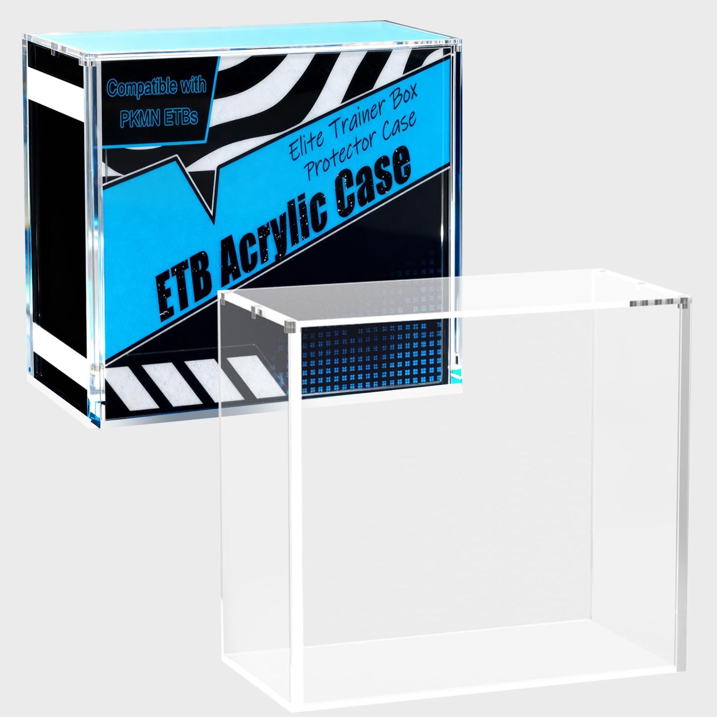 Botyboty Acrylic ETB Protector Case — Magnetic Ultra Thick 8mm + 5mm for PKMN Elite Trainer Boxes