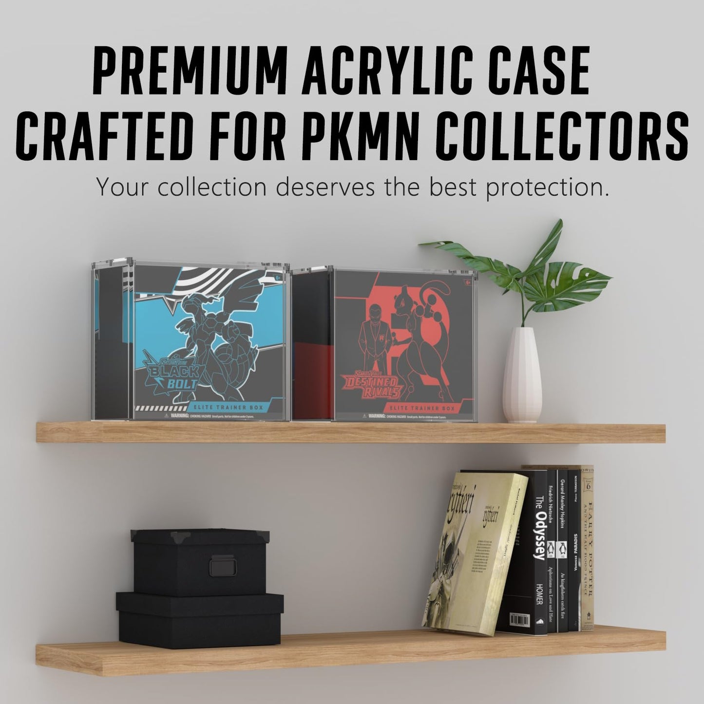 Botyboty Acrylic ETB Protector Case — Magnetic Ultra Thick 8mm + 5mm for PKMN Elite Trainer Boxes