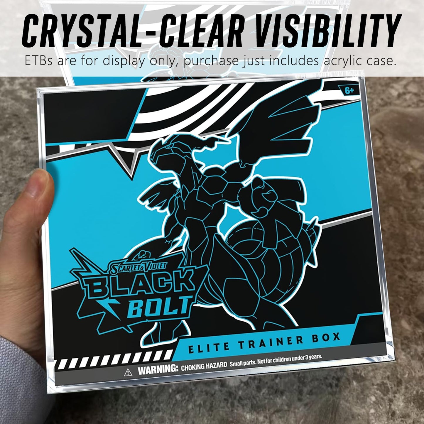 Botyboty Acrylic ETB Protector Case — Magnetic Ultra Thick 8mm + 5mm for PKMN Elite Trainer Boxes