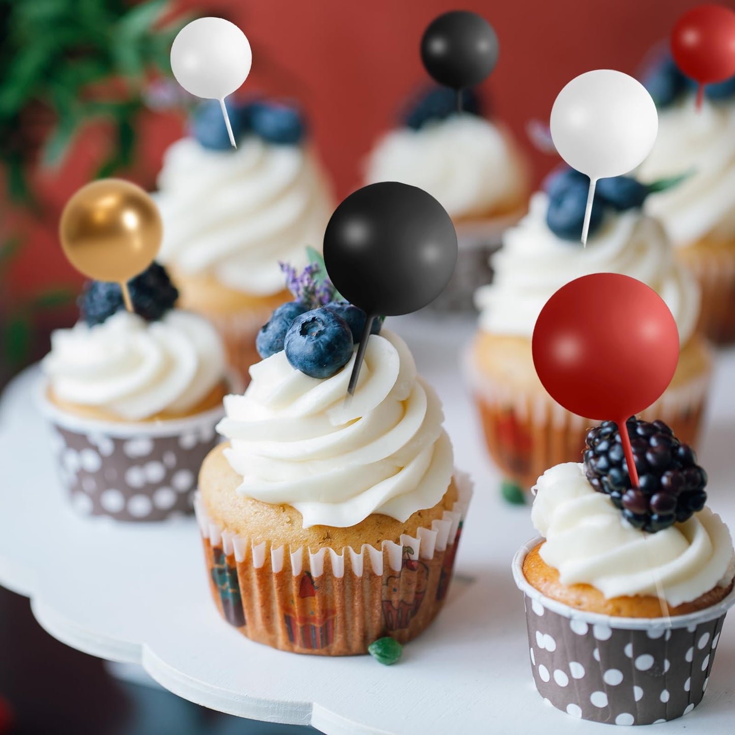 Bouiexye 75-Piece Cake Ball Toppers Set – Multicolor Foam Cupcake Picks